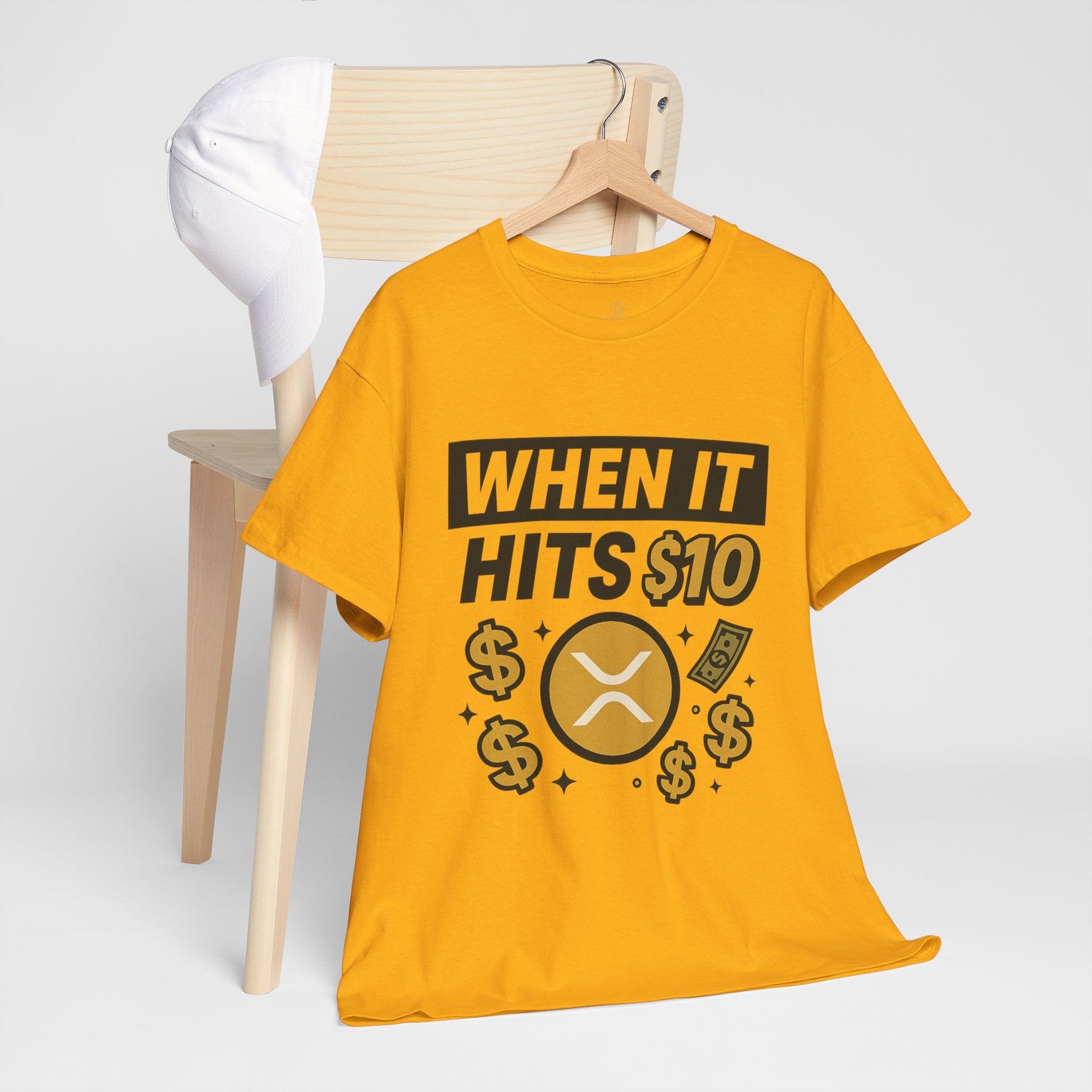 Crypto Tee - "When It Hits 10" Ripple XRP Meme Shirt