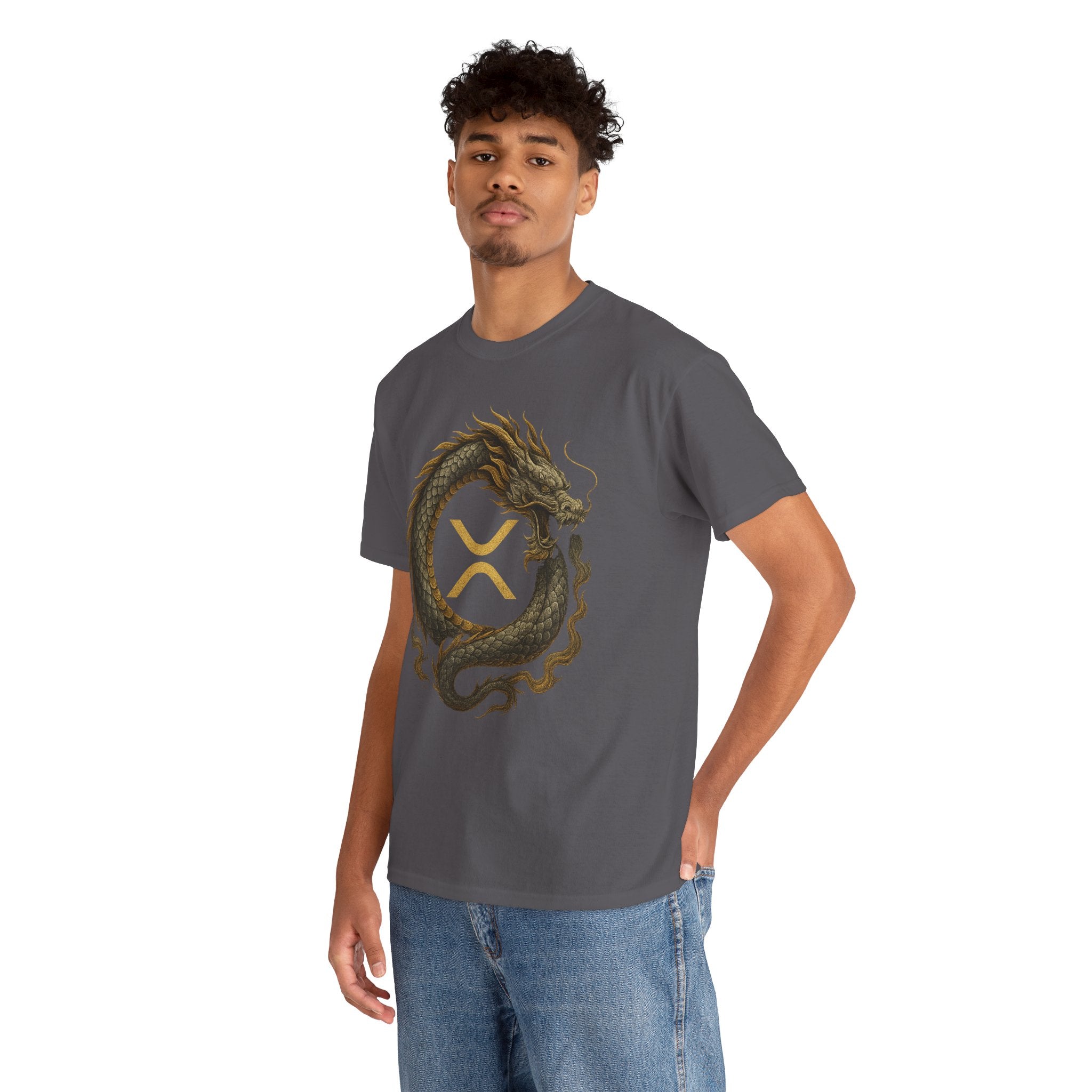 Dragon XRP Logo T-Shirt — Crypto XRP Circle Dragon Graphic Tee
