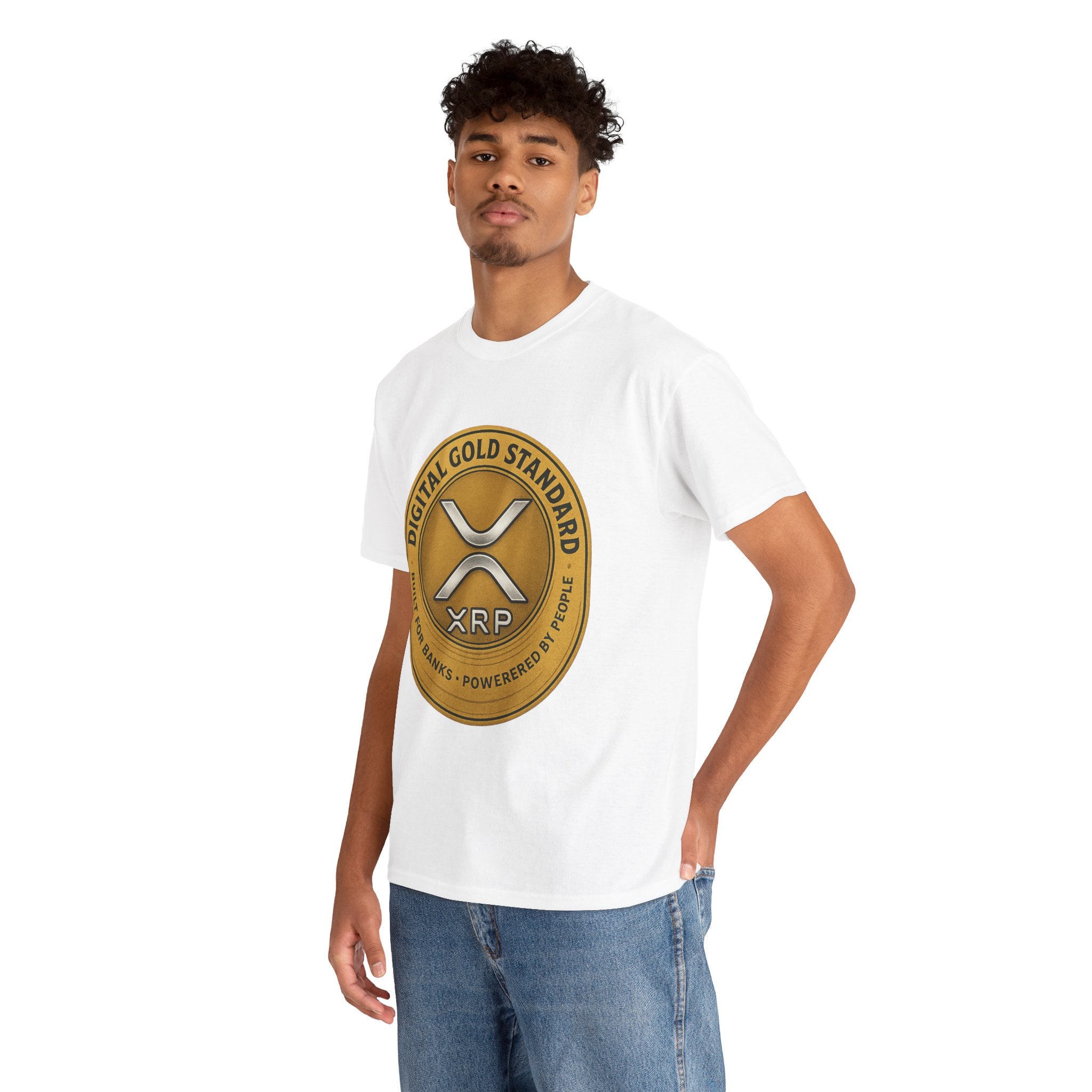 XRP Digital Gold Tee – Cryptocurrency Logo Shirt