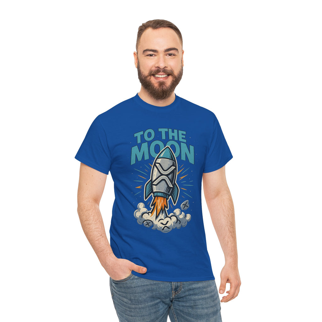 To The Moon Rocket T-Shirt — Space Graphic Tee for Crypto & Space Enthusiasts
