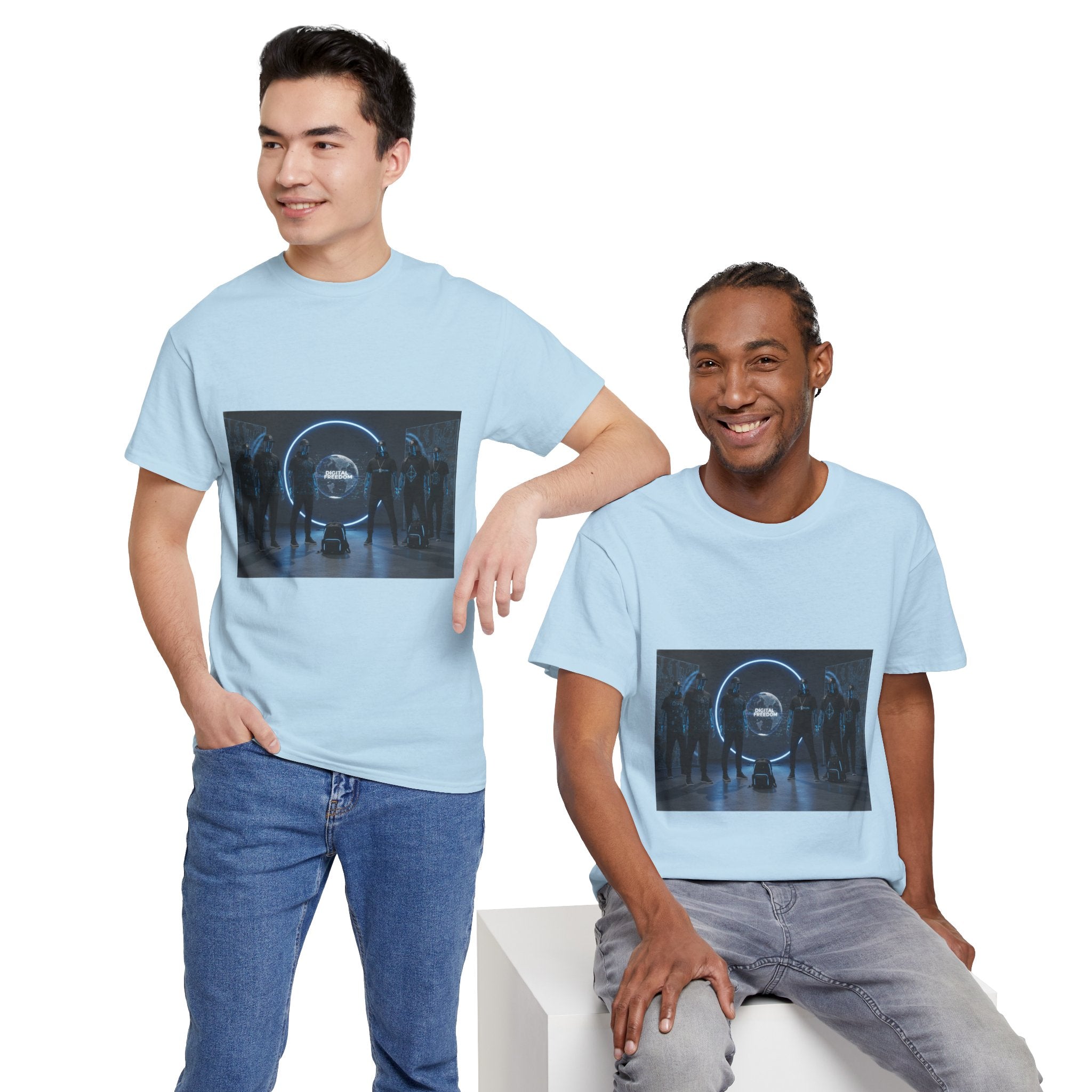 Sci‑Fi Portal Graphic Tee — Futuristic Neon Crew T-Shirt
