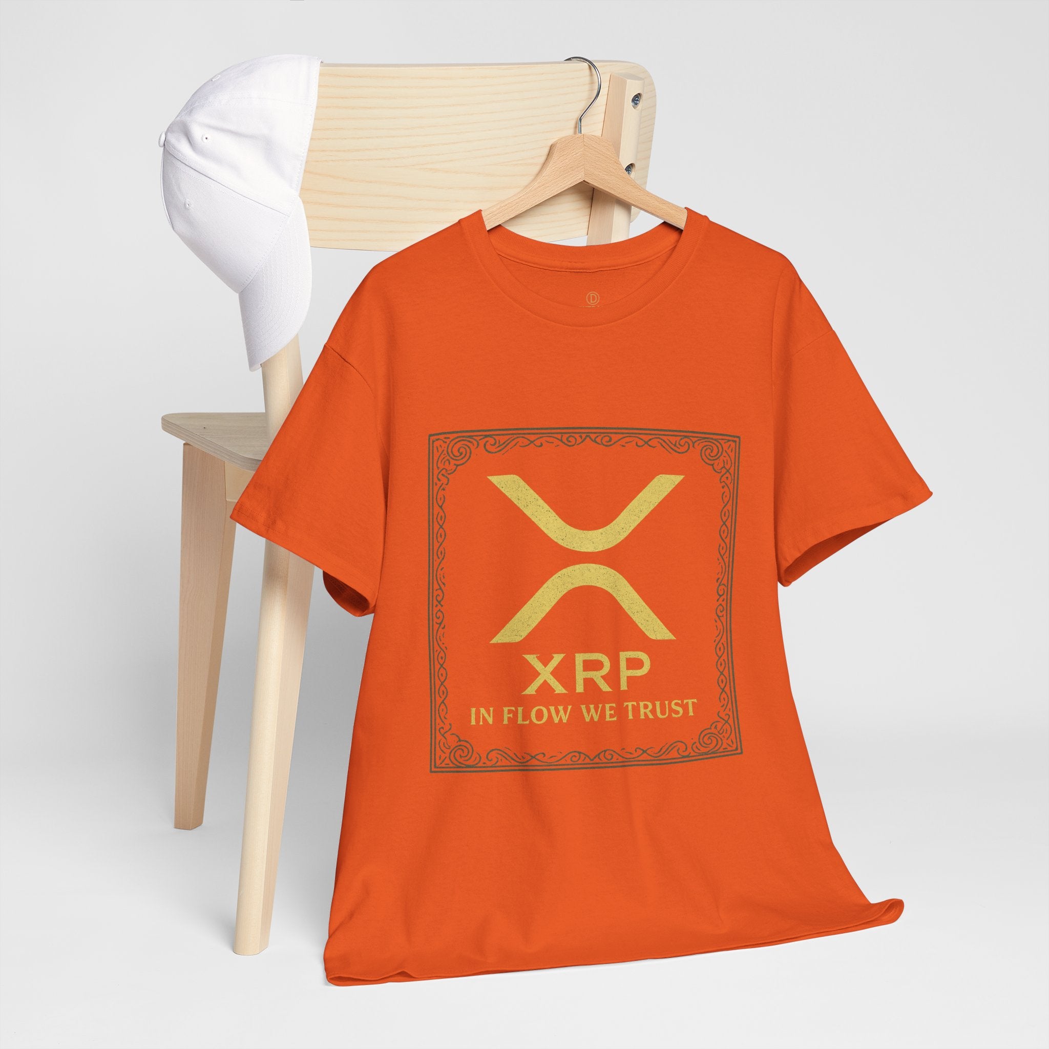XRP Logo T-Shirt — "In Flow We Trust" Crypto Tee for Ripple Fans
