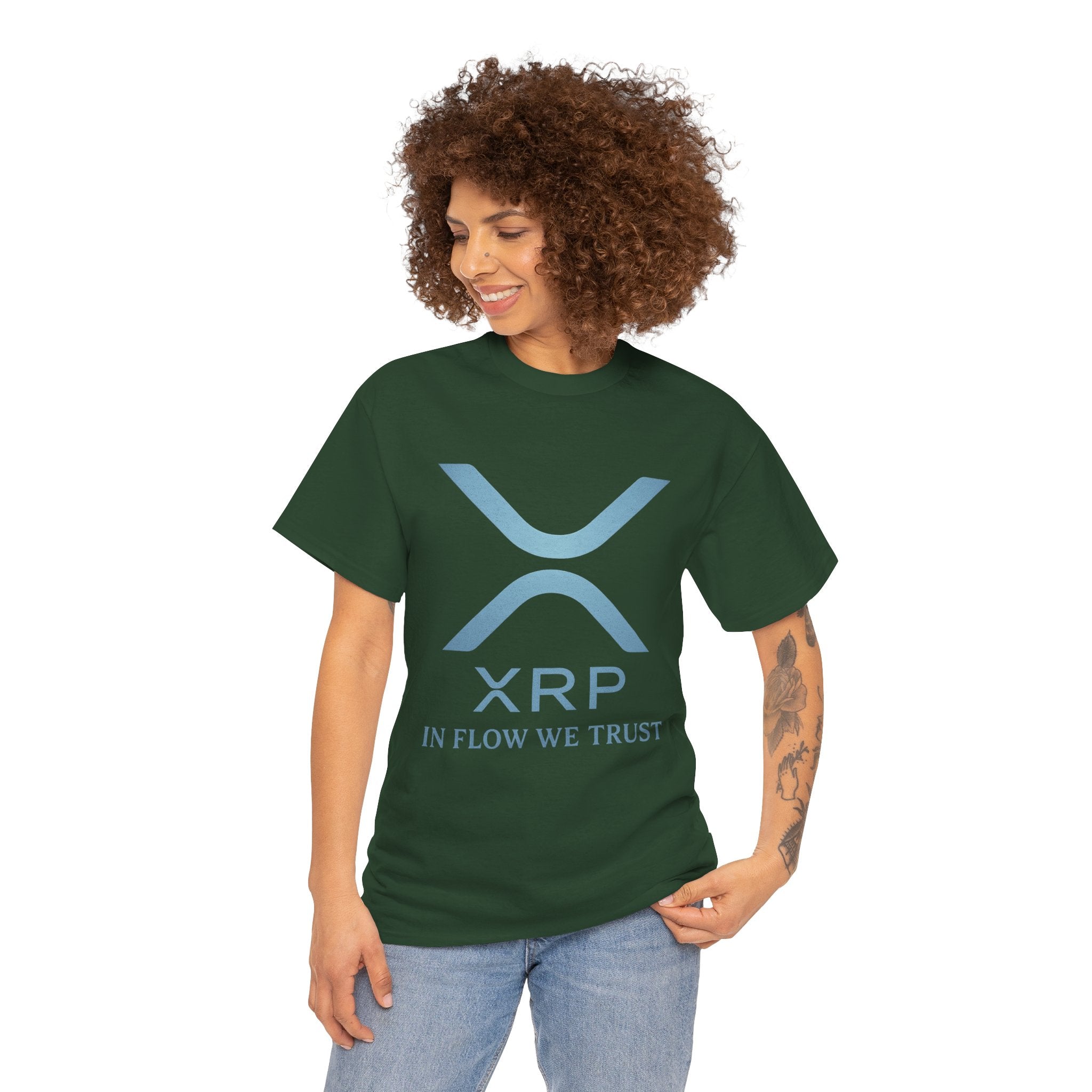 XRP Crypto Tee — "In Flow We Trust" Ripple Logo T-Shirt