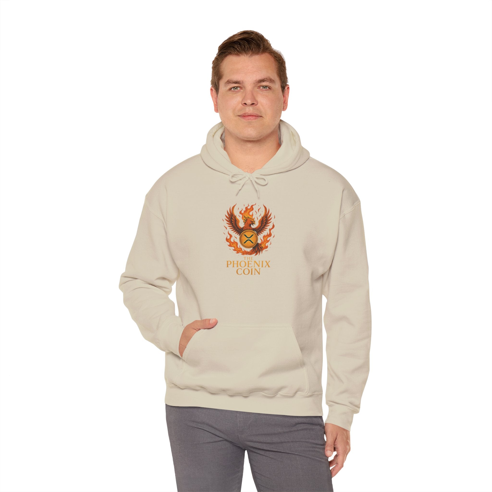 Phoenix Coin Hoodie — Fiery Phoenix Crest Sweatshirt