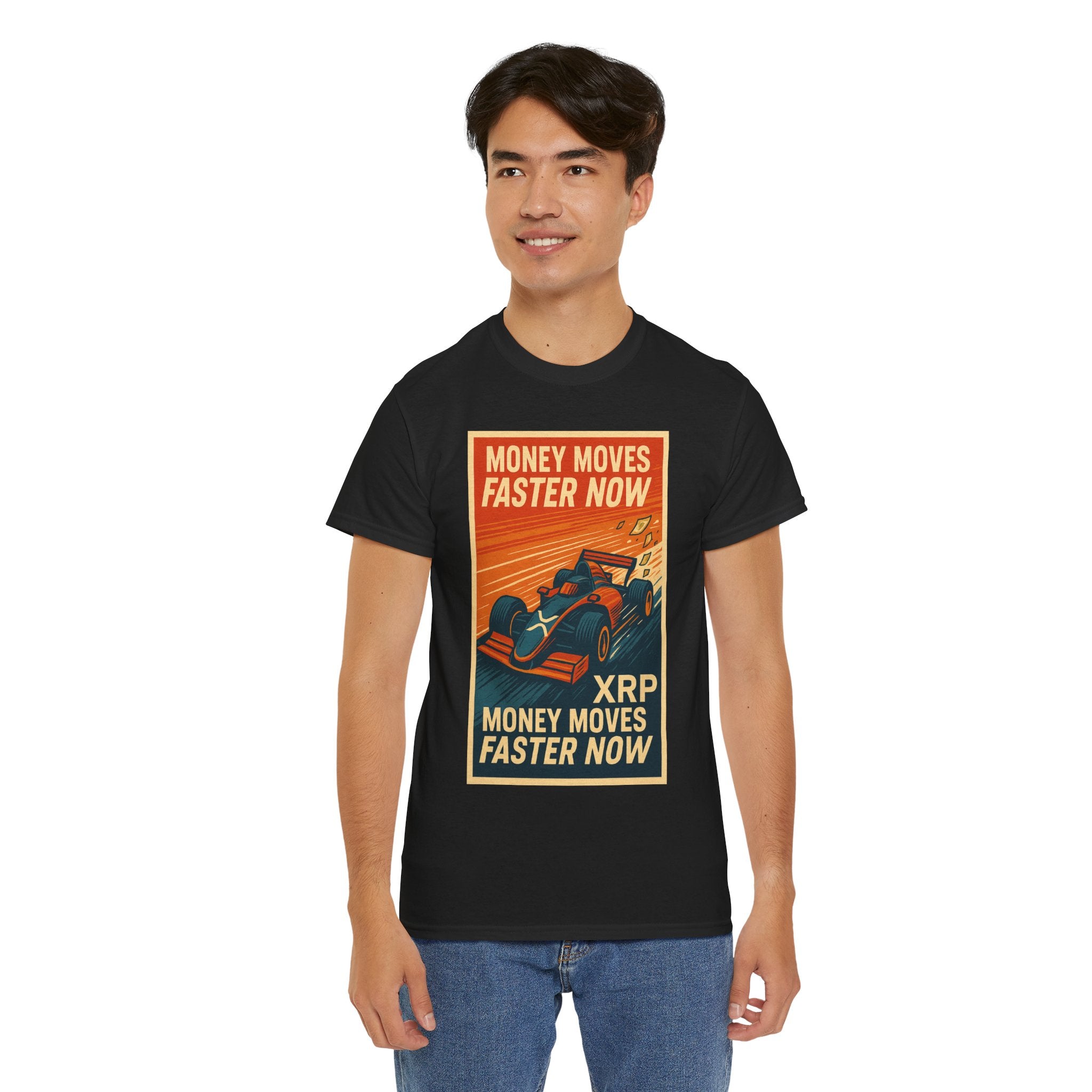 XRP 'Money Moves Faster Now' Racing Tee — Crypto Enthusiast T-Shirt
