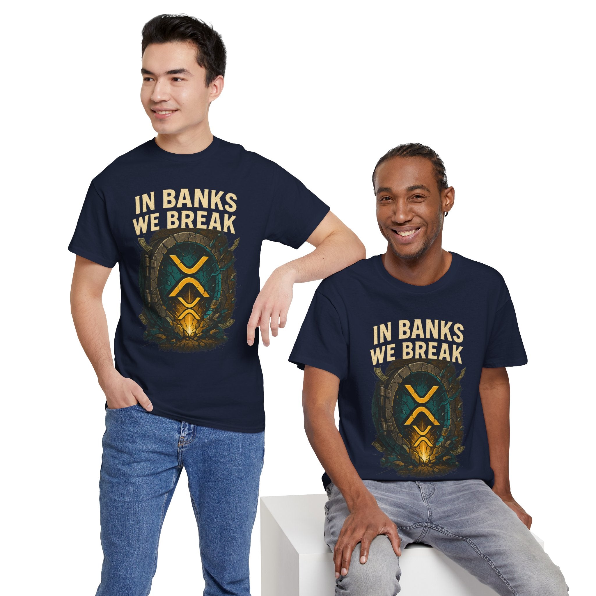 In Banks We Break XRP Crypto Graphic Tee
