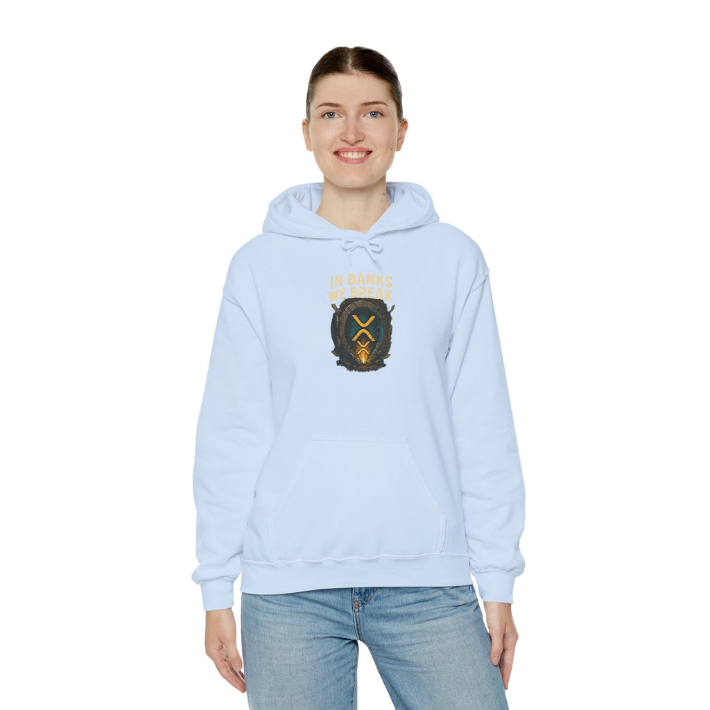 Hoodie — 'In Banks We Trust' Crest Pullover