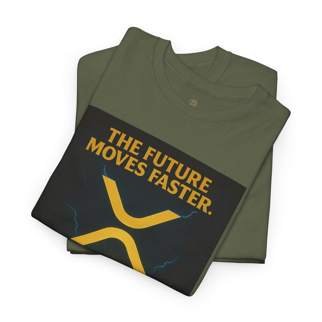 XRP Swift Crypto T-Shirt — “The Future Moves Faster” XRP Over Swift Tee