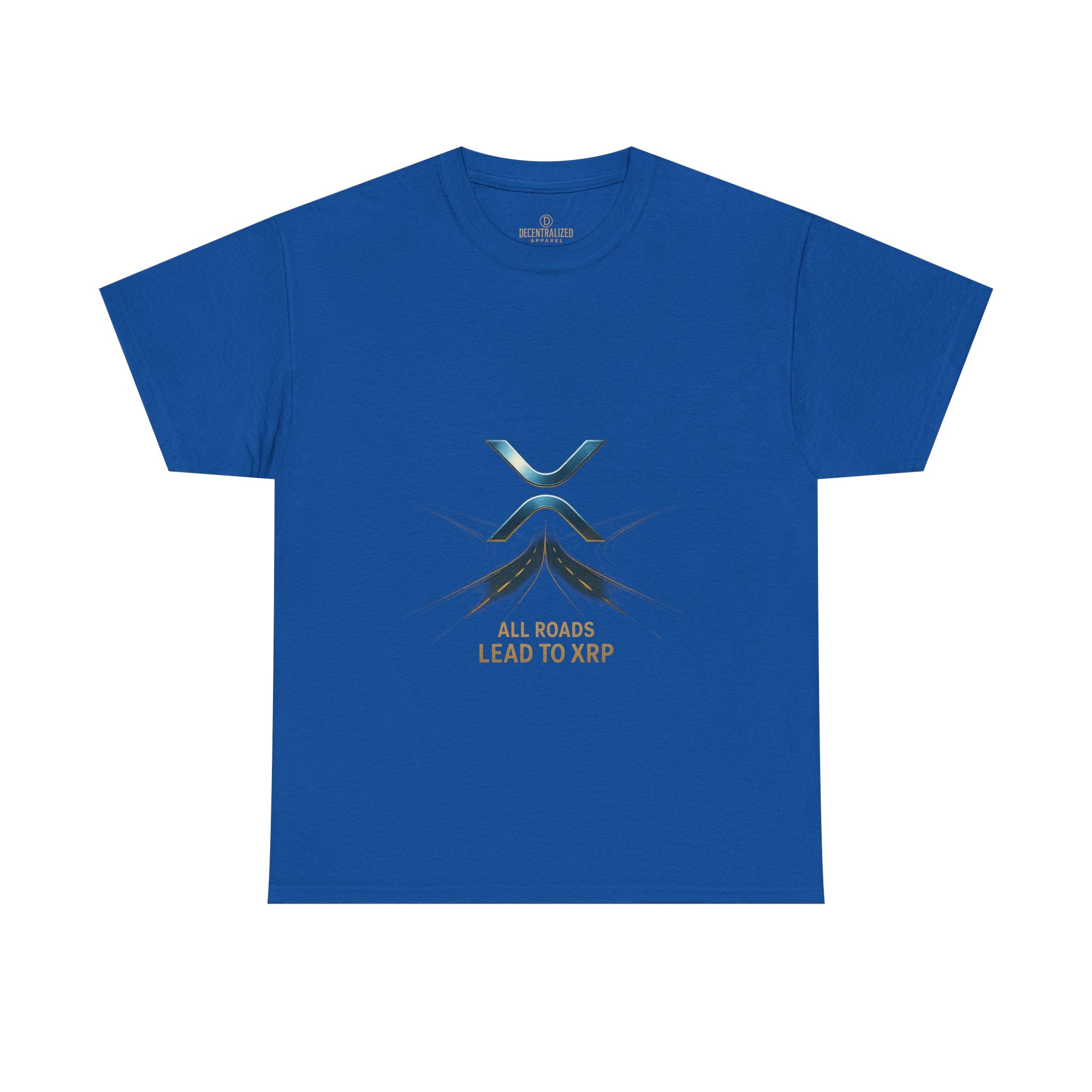 All Roads Lead to XRP T-Shirt — Crypto Ripple Logo Tee