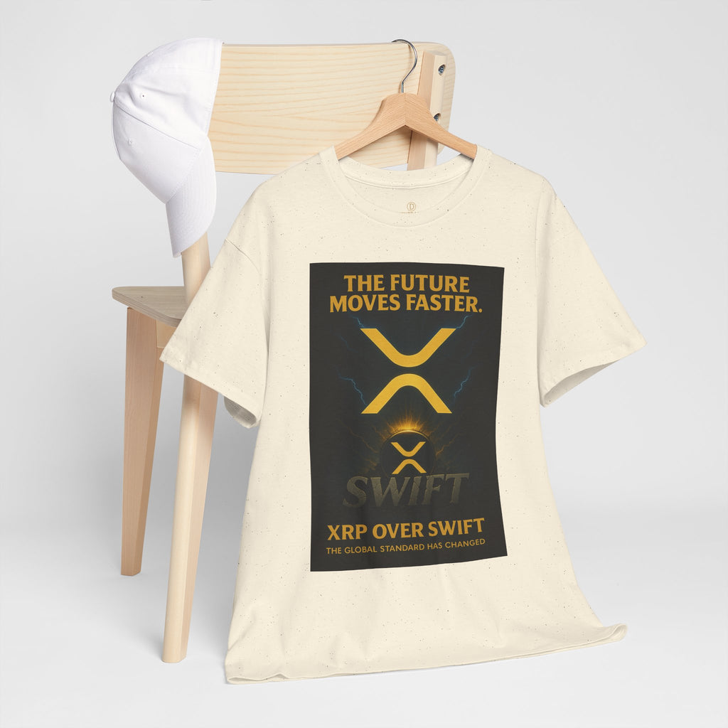 XRP Swift Crypto T-Shirt — “The Future Moves Faster” XRP Over Swift Tee