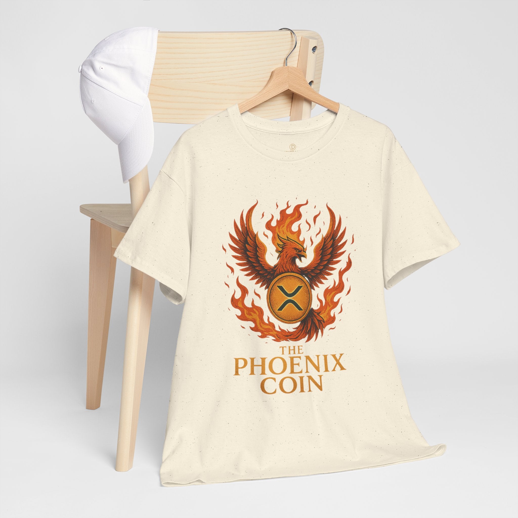Phoenix Coin T‑Shirt — Fiery Phoenix Crypto Logo Tee