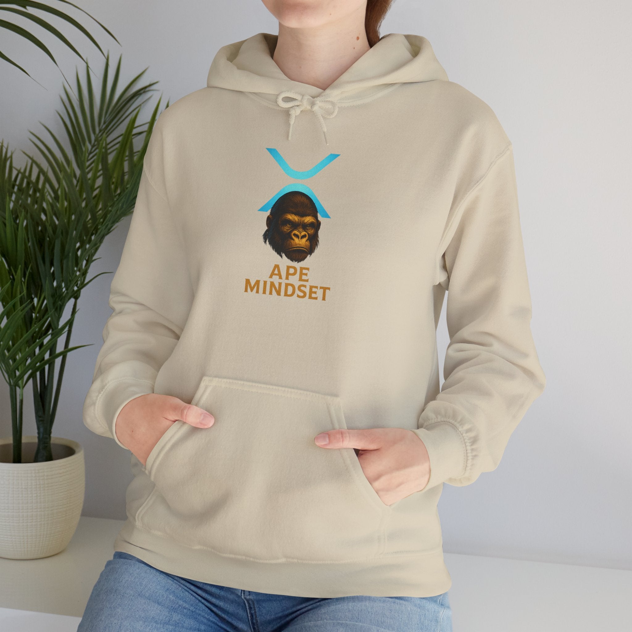 Ape Mindset Hoodie — Crypto XRP Logo Gorillaz Graphic Sweatshirt