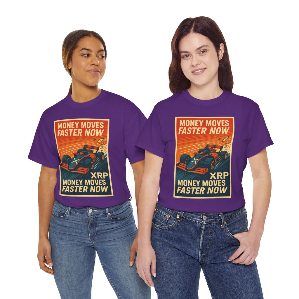 XRP 'Money Moves Faster Now' Racing Tee — Crypto Enthusiast T-Shirt
