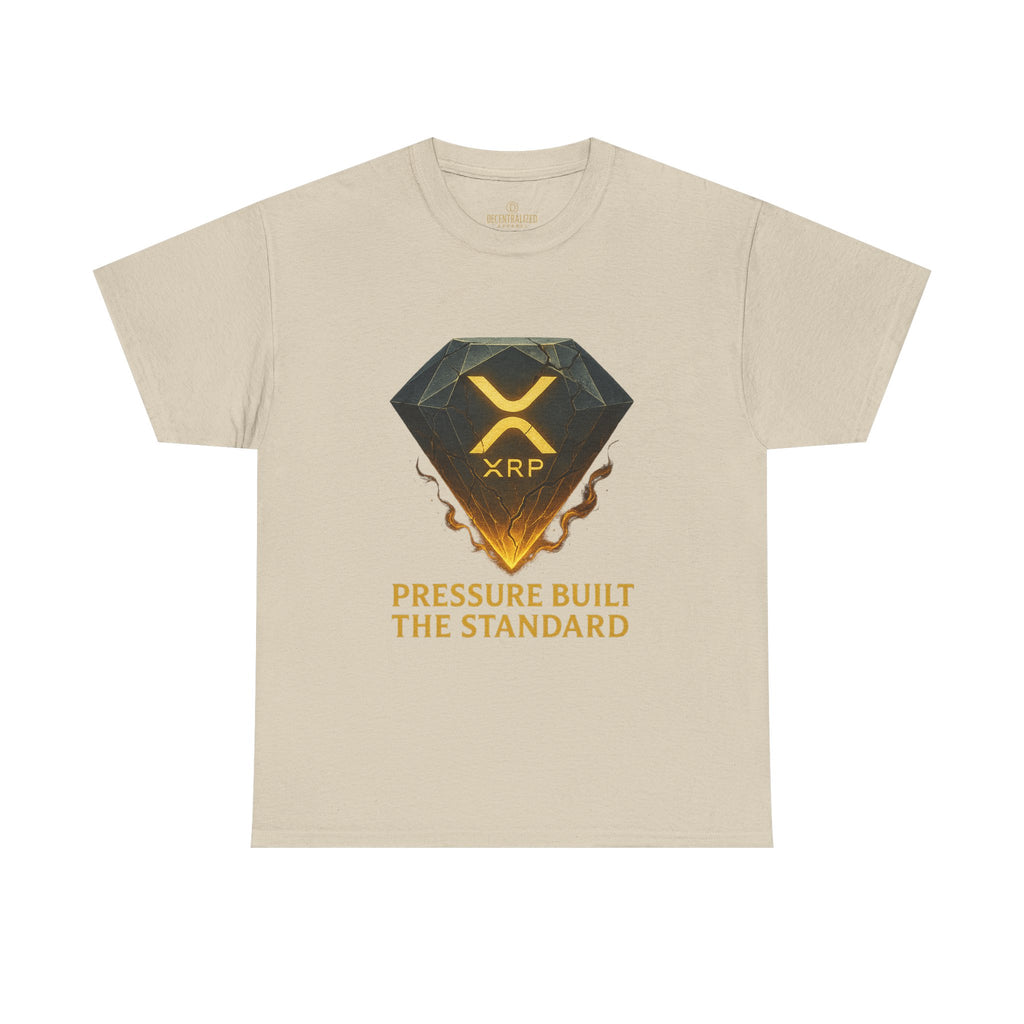 XRP Diamond Tee — "Pressure Built The Standard" Crypto Graphic T‑Shirt