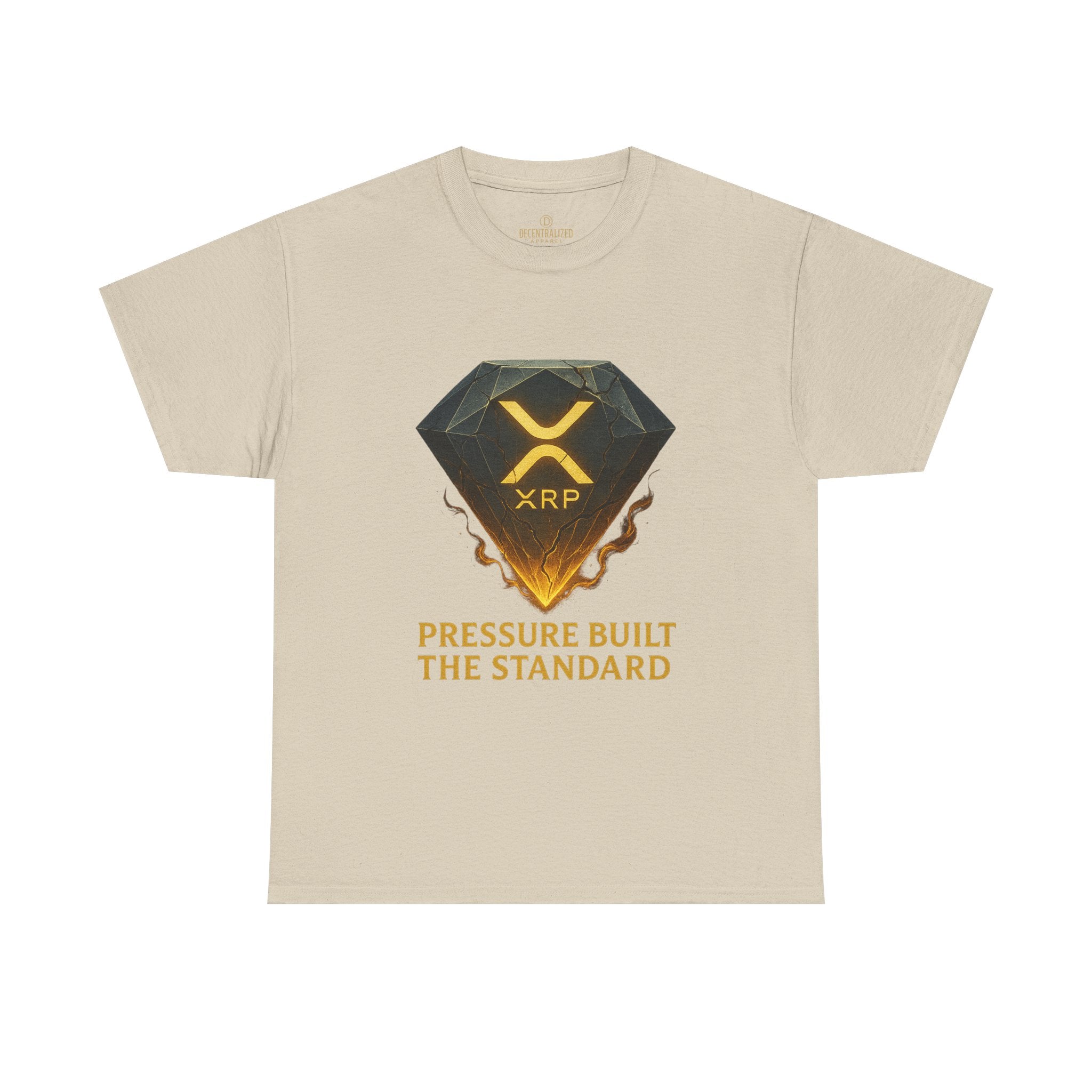 XRP Diamond Tee — "Pressure Built The Standard" Crypto Graphic T‑Shirt