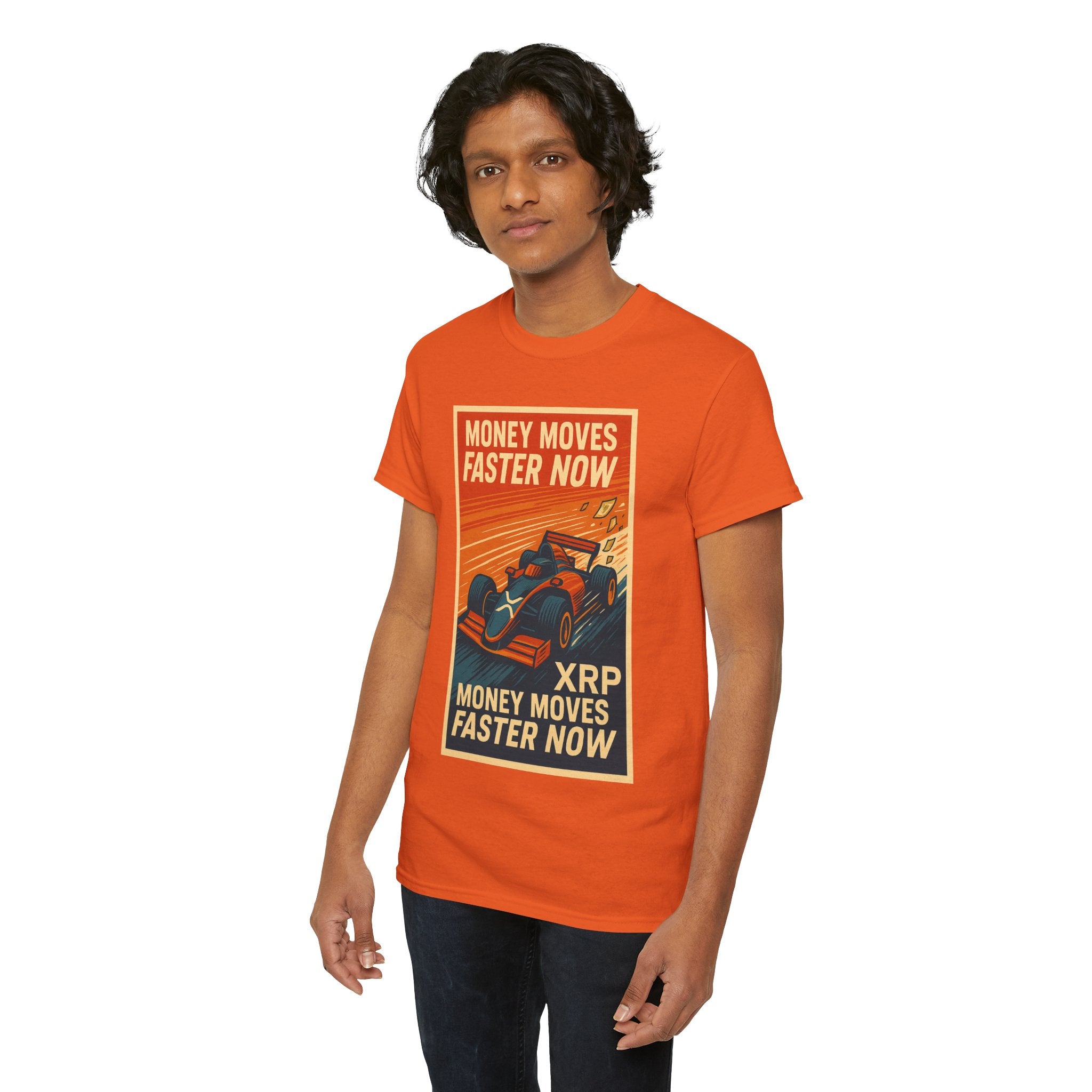 XRP 'Money Moves Faster Now' Racing Tee — Crypto Enthusiast T-Shirt