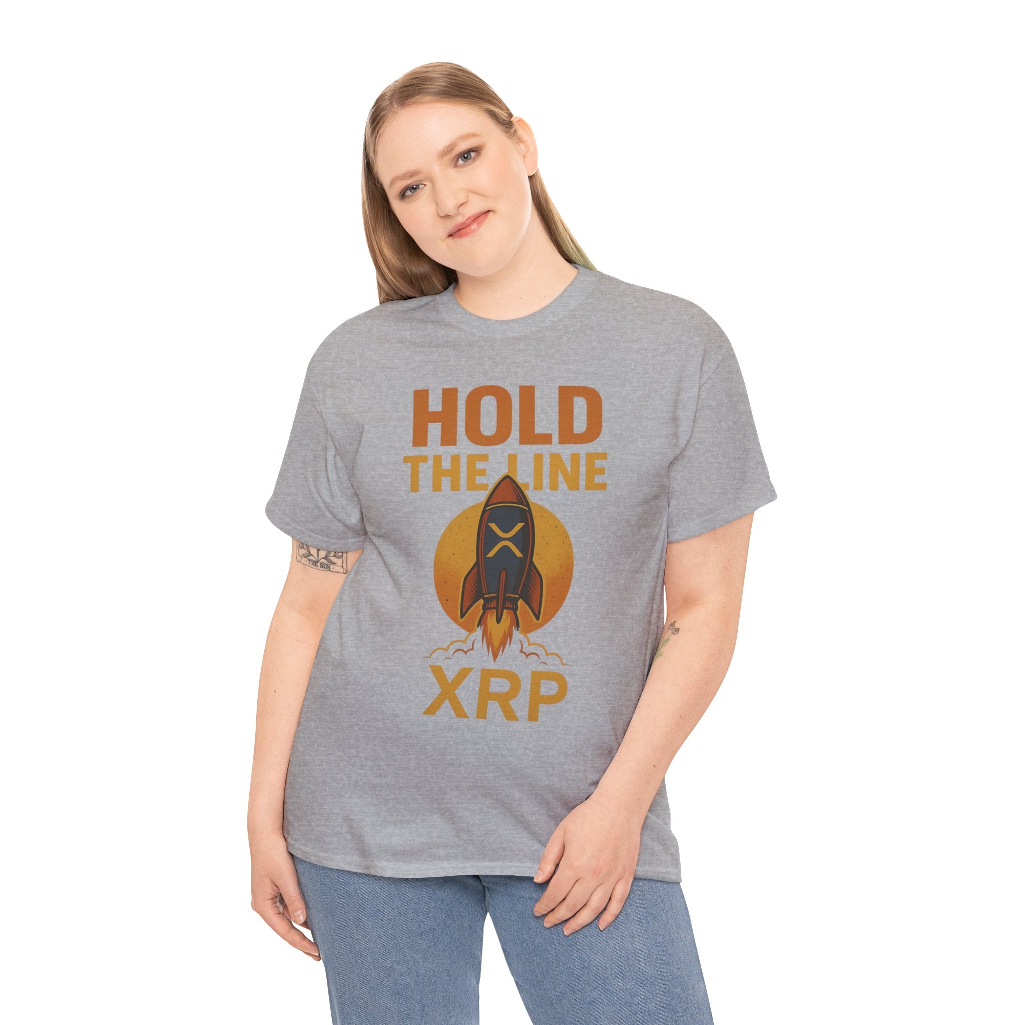 XRP Hold The Line Rocket Tee — Crypto Investor T‑Shirt