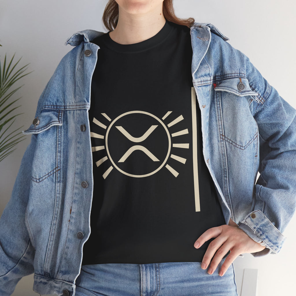 XRP Sun Logo T‑Shirt — Minimal Crypto Ripple Tee
