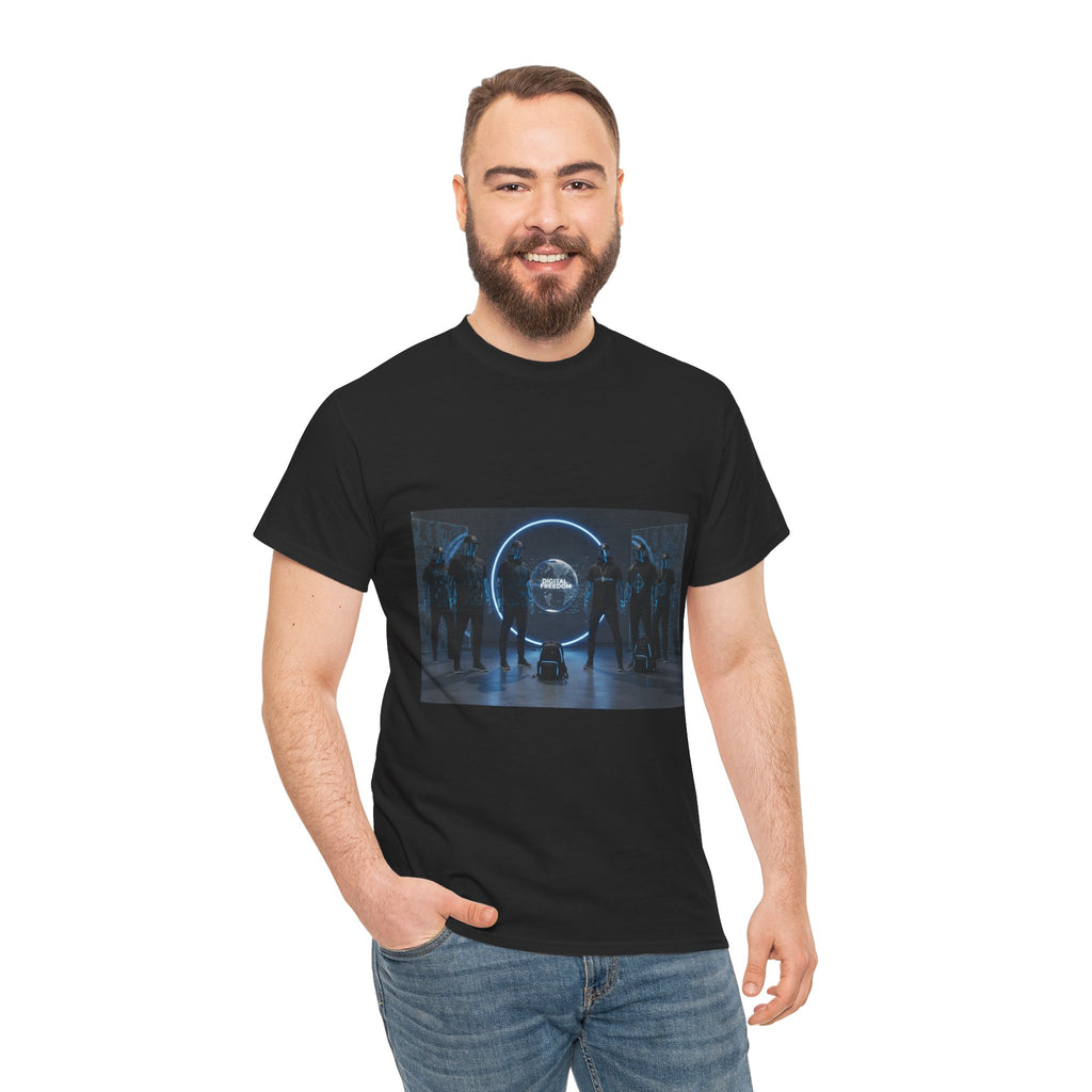 Sci‑Fi Portal Graphic Tee — Futuristic Neon Crew T-Shirt