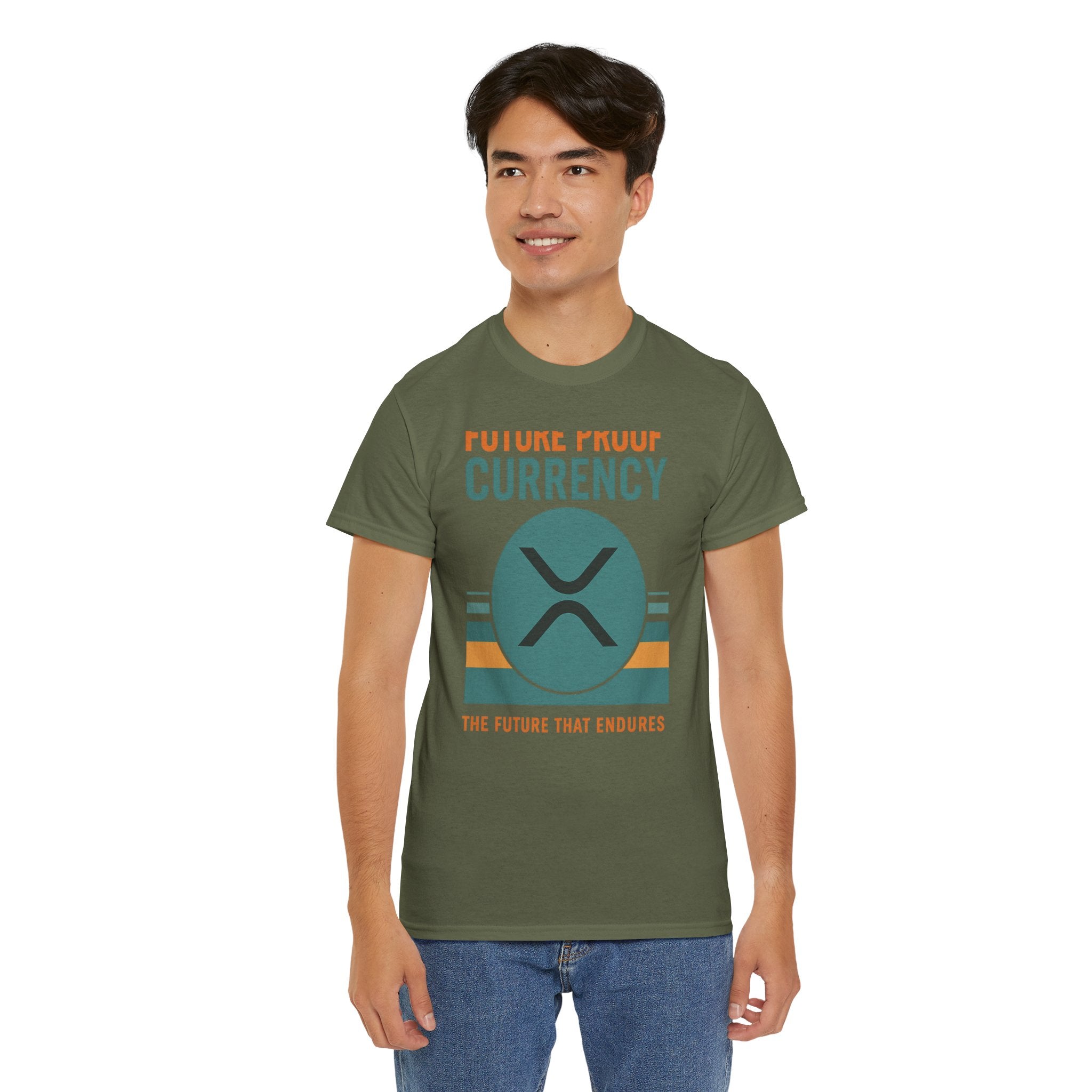 RIPPLE XRP 'Future Proof Currency' Graphic Tee — Crypto Retro Logo Shirt