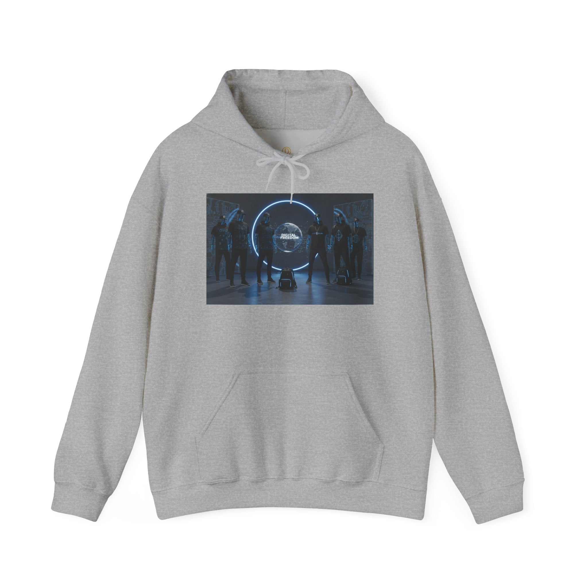 Futuristic Neon Portal Hoodie – Cyberpunk Sci‑Fi Crew Graphic Sweatshirt