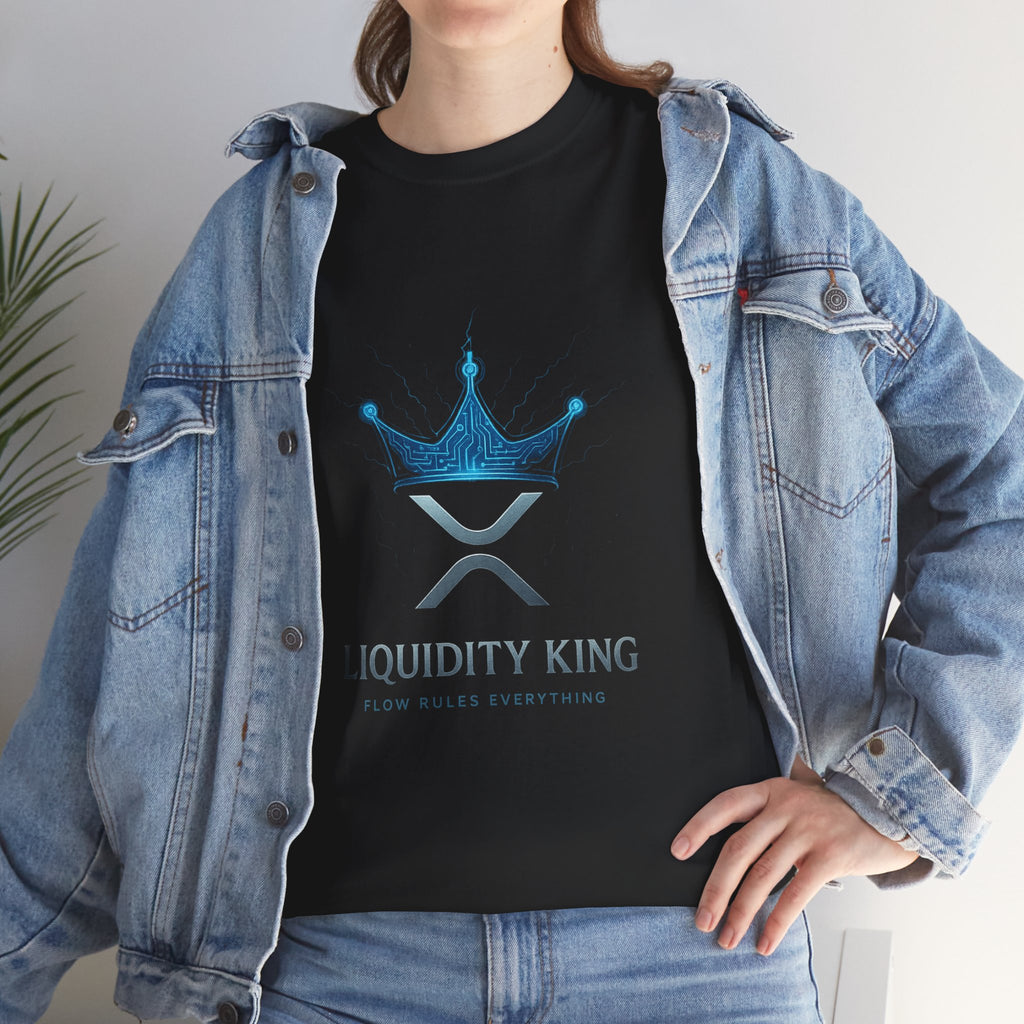 RIPPLE Liquidity King T-Shirt — Crypto XRP Crown Tee