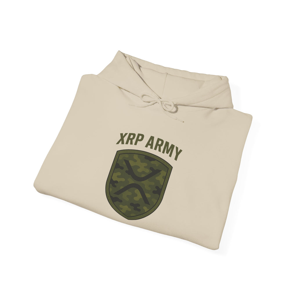 XRP Army Hoodie – Crypto Shield Camouflage Sweatshirt