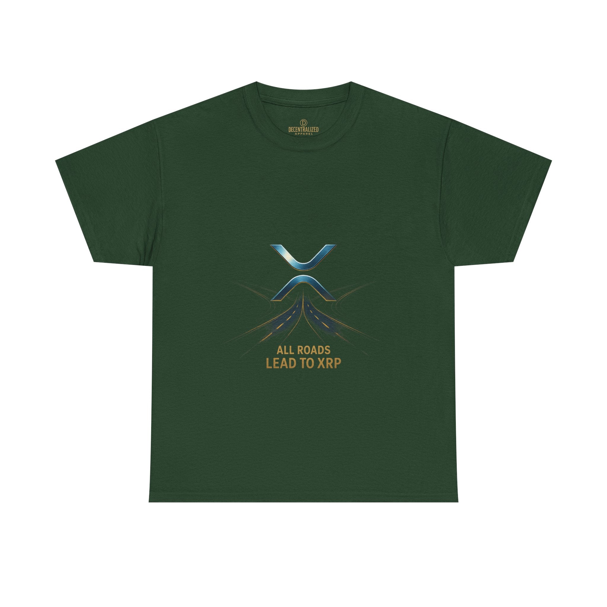 All Roads Lead to XRP T-Shirt — Crypto Ripple Logo Tee