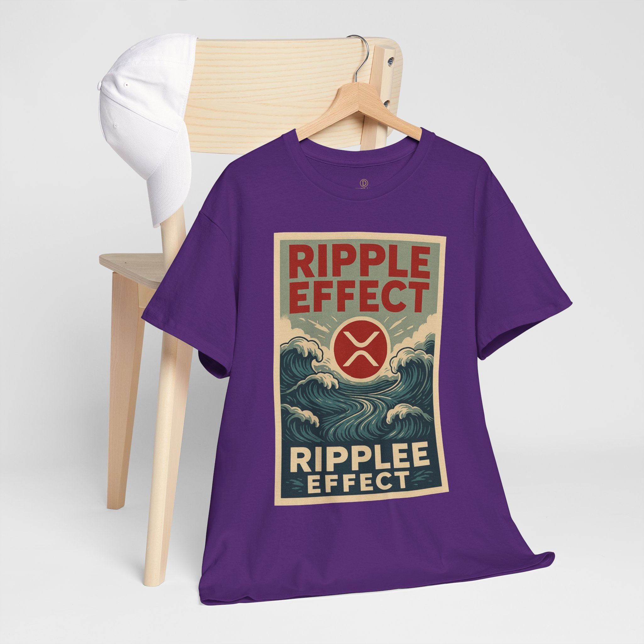Ripple Effect Tee — Vintage Wave XRP Crypto Graphic T-Shirt