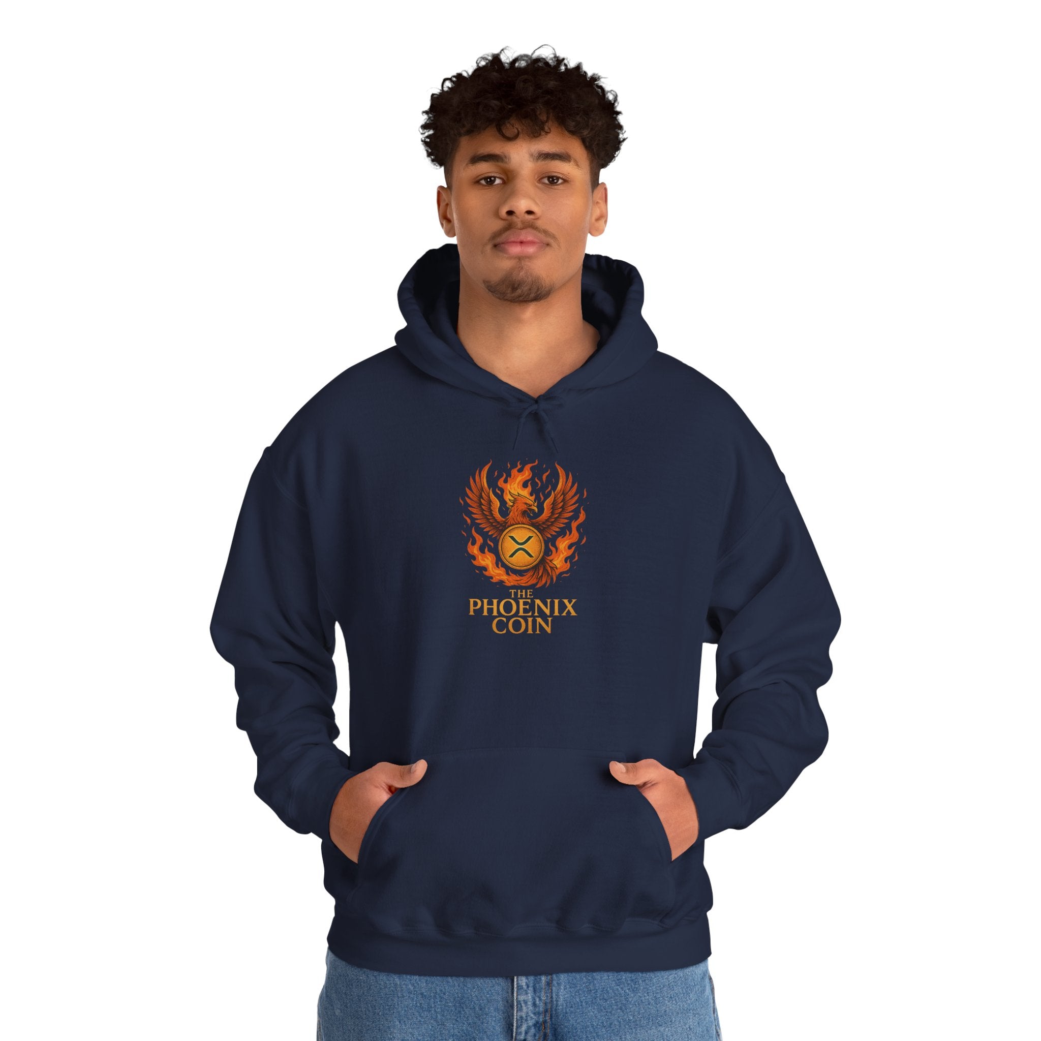 Phoenix Coin Hoodie — Fiery Phoenix Crest Sweatshirt