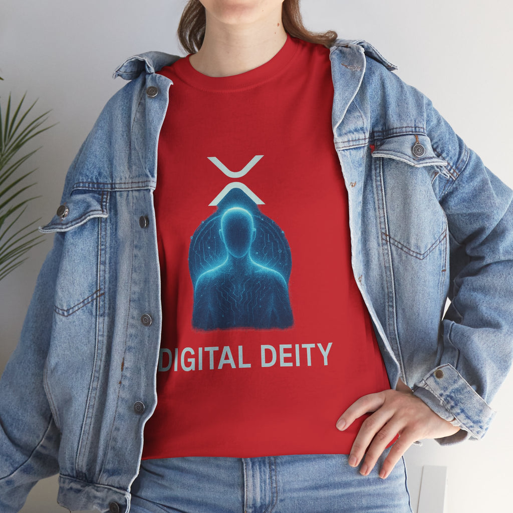 Digital Deity T‑Shirt — Futuristic Neon Tech Hoodie Tee