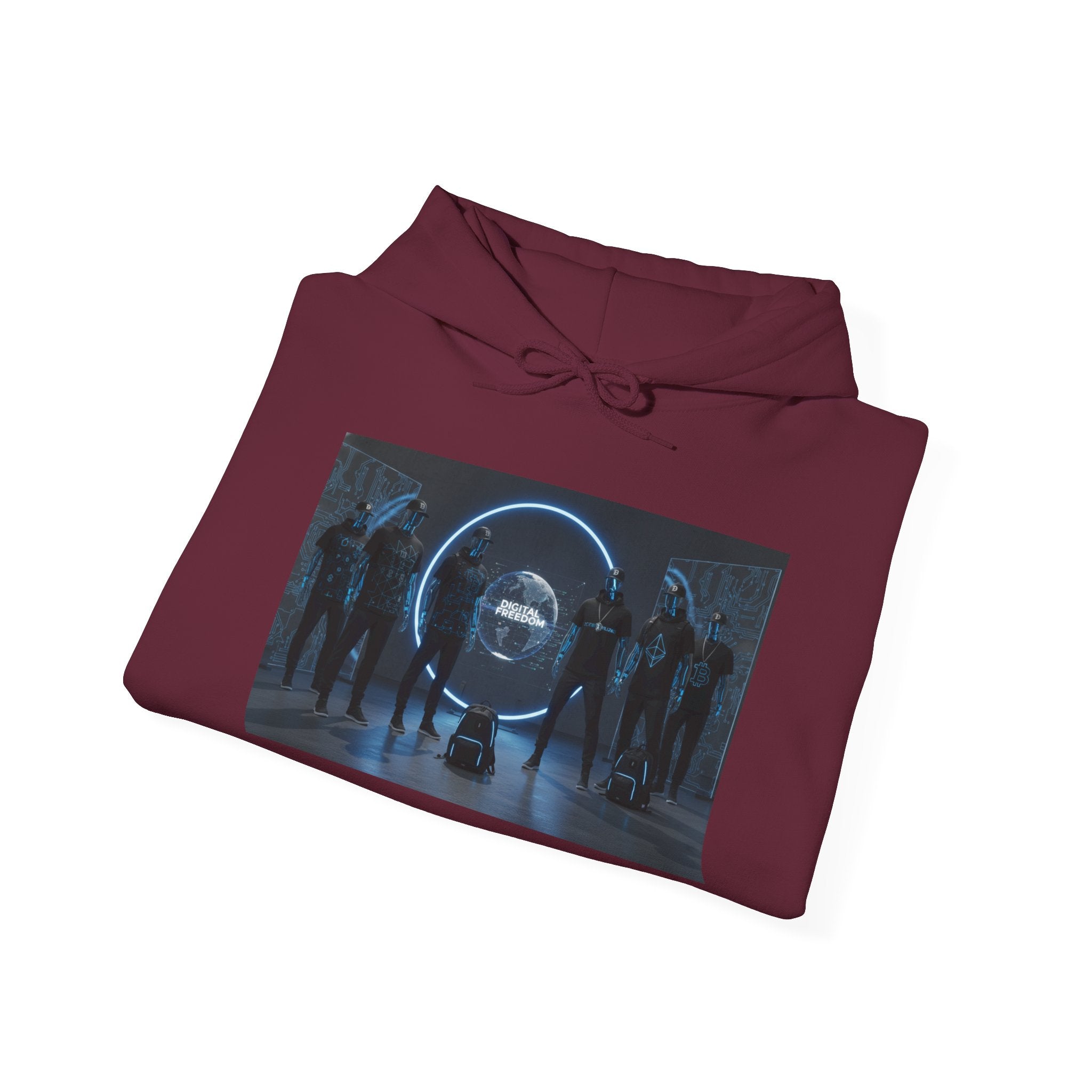 Futuristic Neon Portal Hoodie – Cyberpunk Sci‑Fi Crew Graphic Sweatshirt