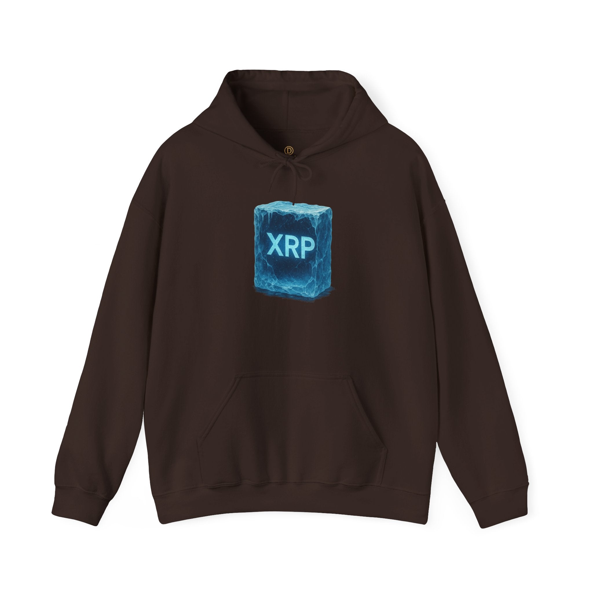 XRP Frozen Cube Hoodie — Crypto Ice Block Sweater for XRP Fans