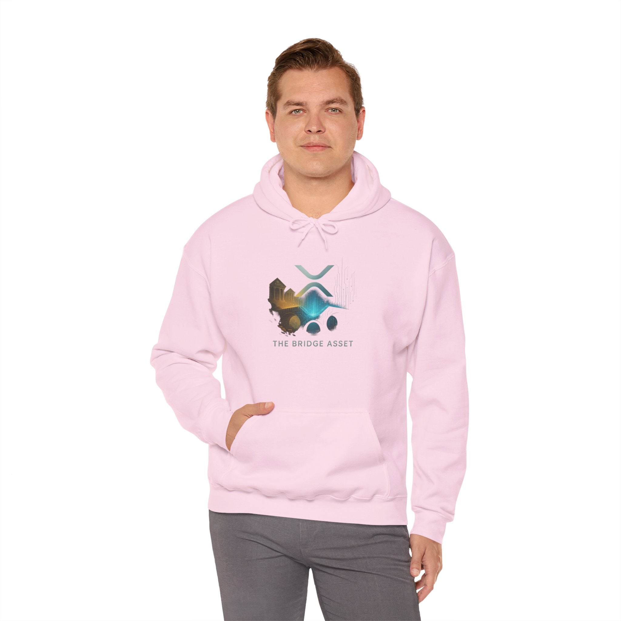 Bridge Asset Logo Hoodie — Minimal Crypto XRP Design