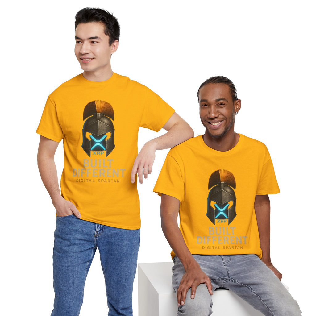 Built Different Spartan Tee — Digital Spartan XRP Crypto T-Shirt