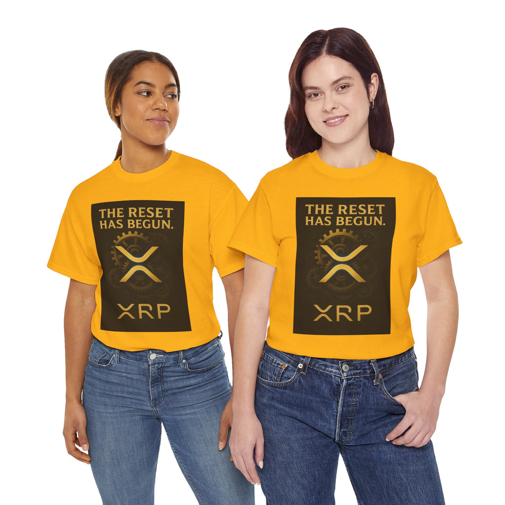 XRP Crypto Tee — "The Reset Has Begun" Bitcoin Alternative Shirt