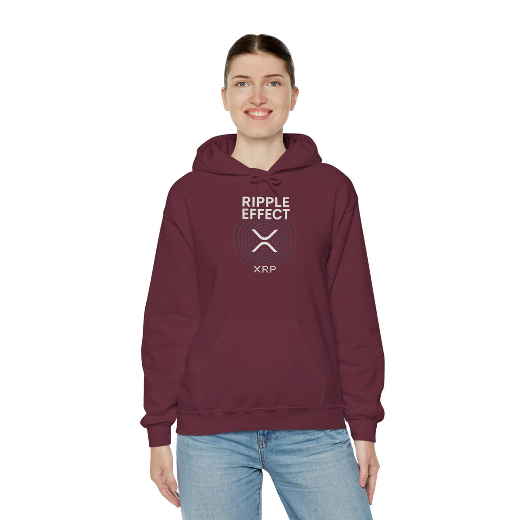 Ripple Effect Hoodie — Minimal Concentric Wave Graphic Sweatshirt