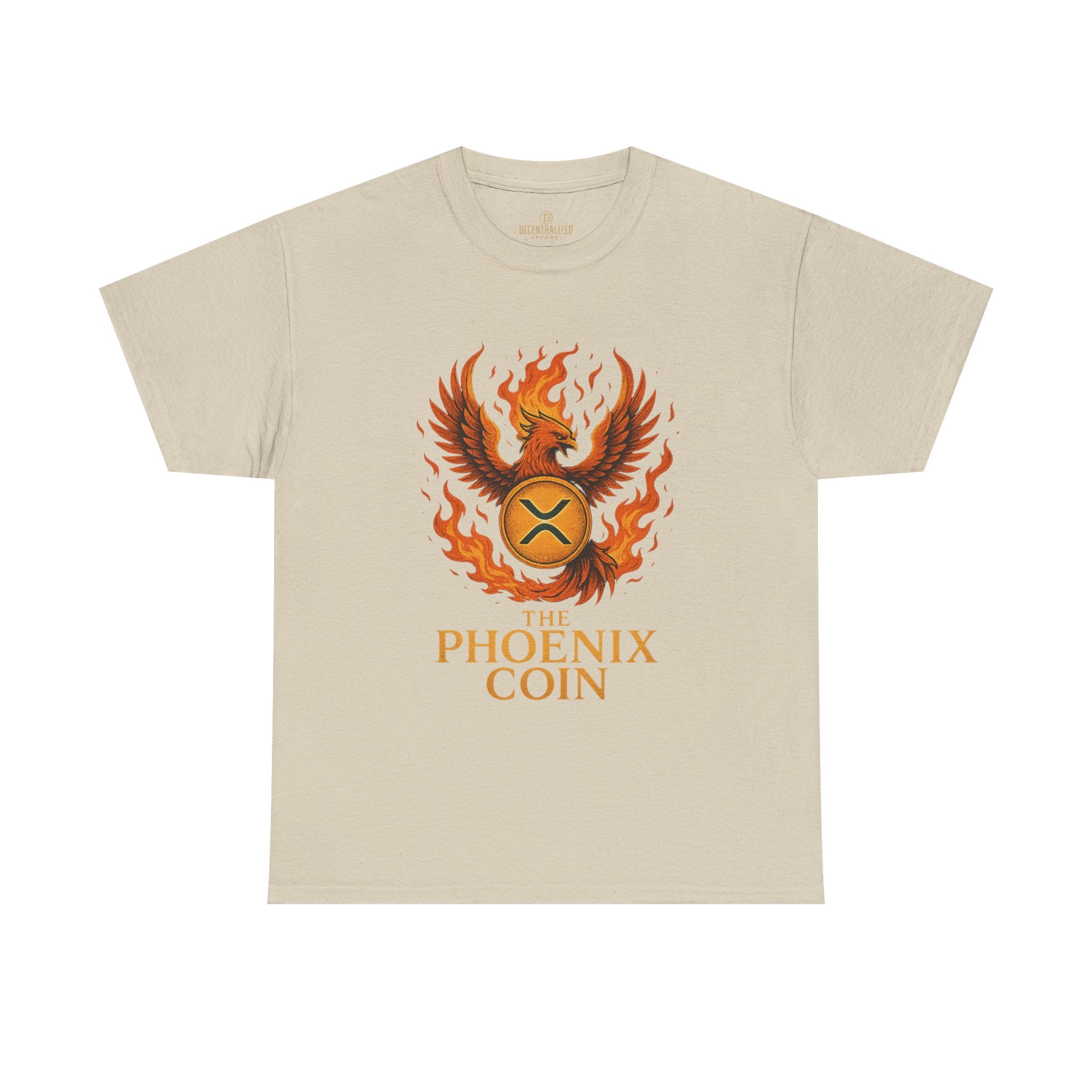 Phoenix Coin T‑Shirt — Fiery Phoenix Crypto Logo Tee