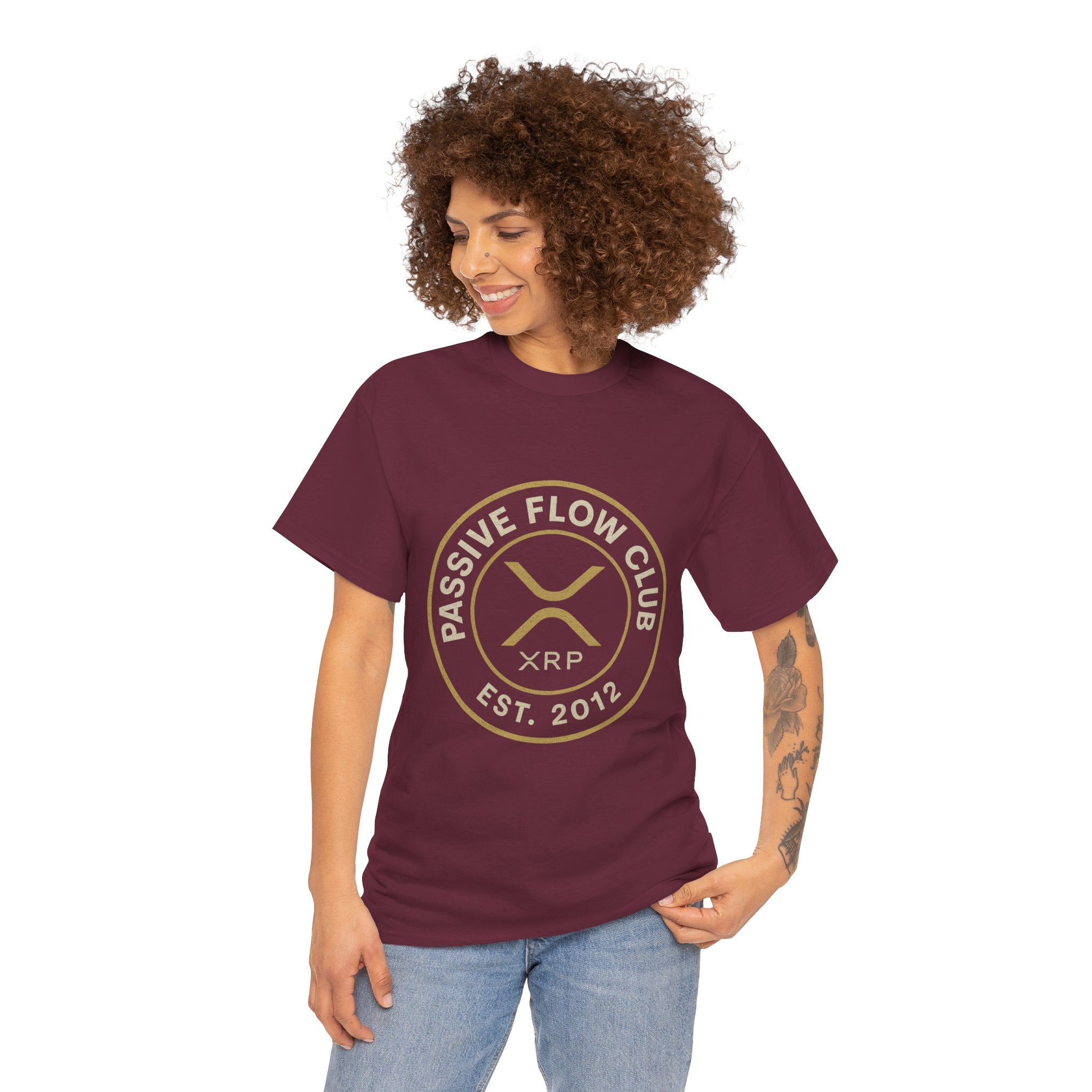 XRP Passive Flow Club T‑Shirt — Crypto Logo Tee (Est. 2012)