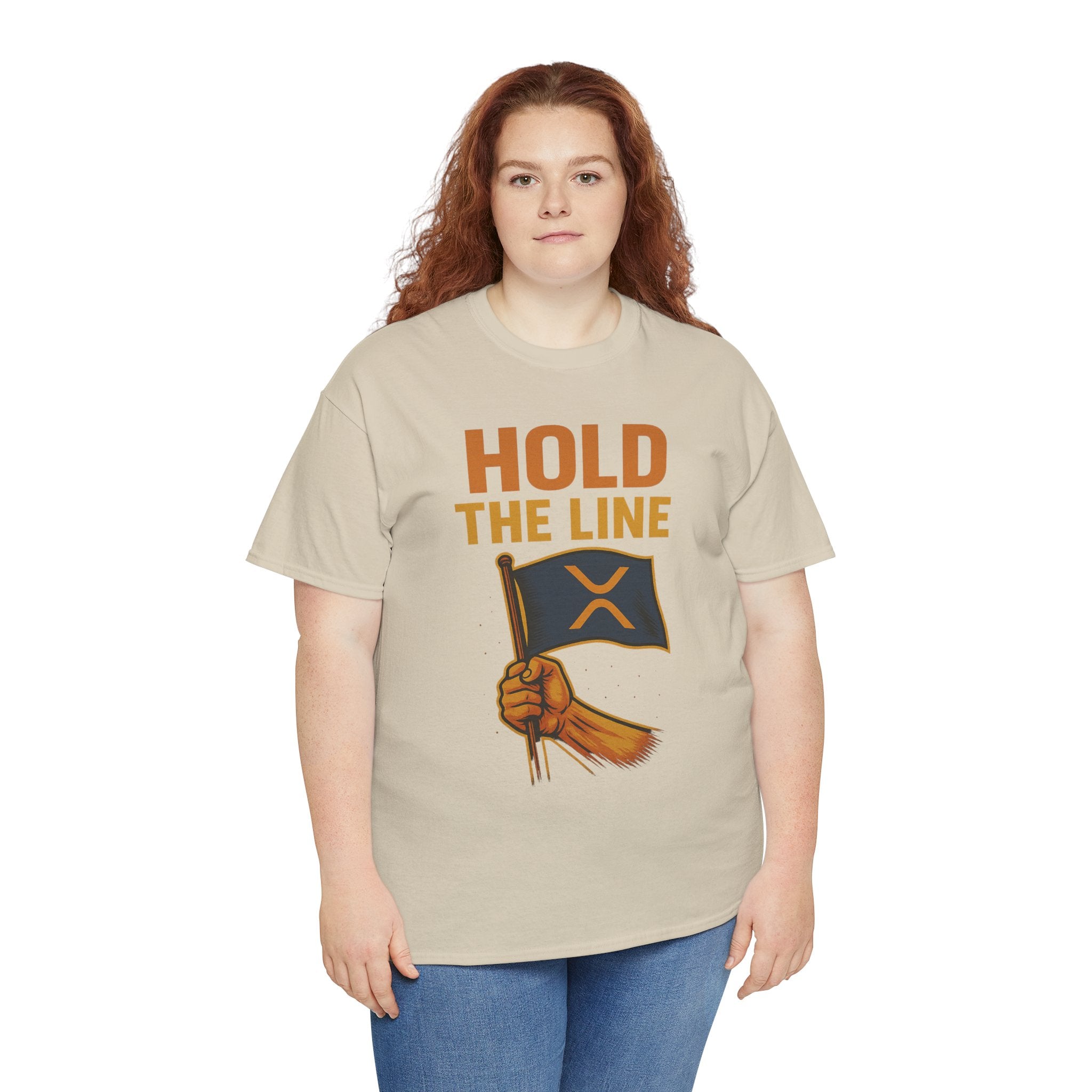 Hold The Line Tee — Bold Flag Graphic Cryptocurrency XRP Shirt