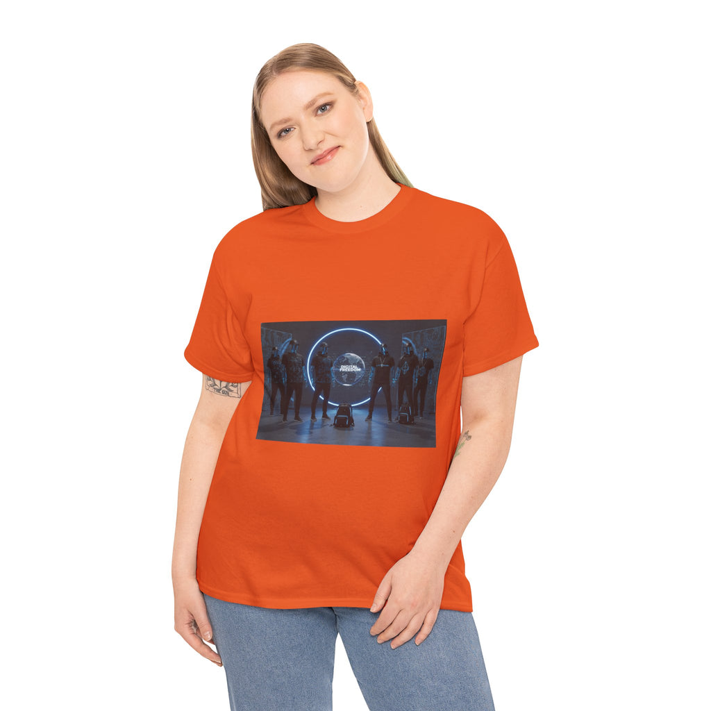 Sci‑Fi Portal Graphic Tee — Futuristic Neon Crew T-Shirt