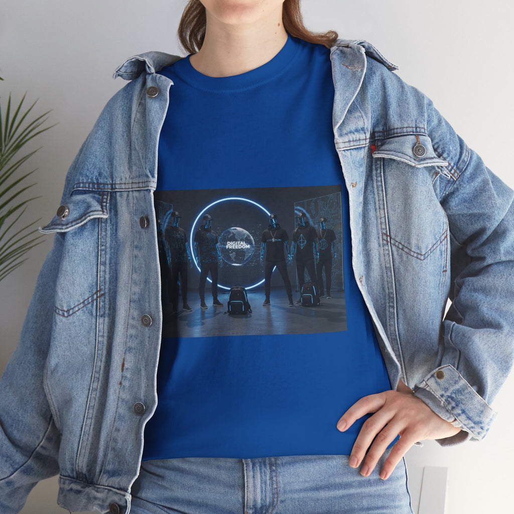 Sci‑Fi Portal Graphic Tee — Futuristic Neon Crew T-Shirt