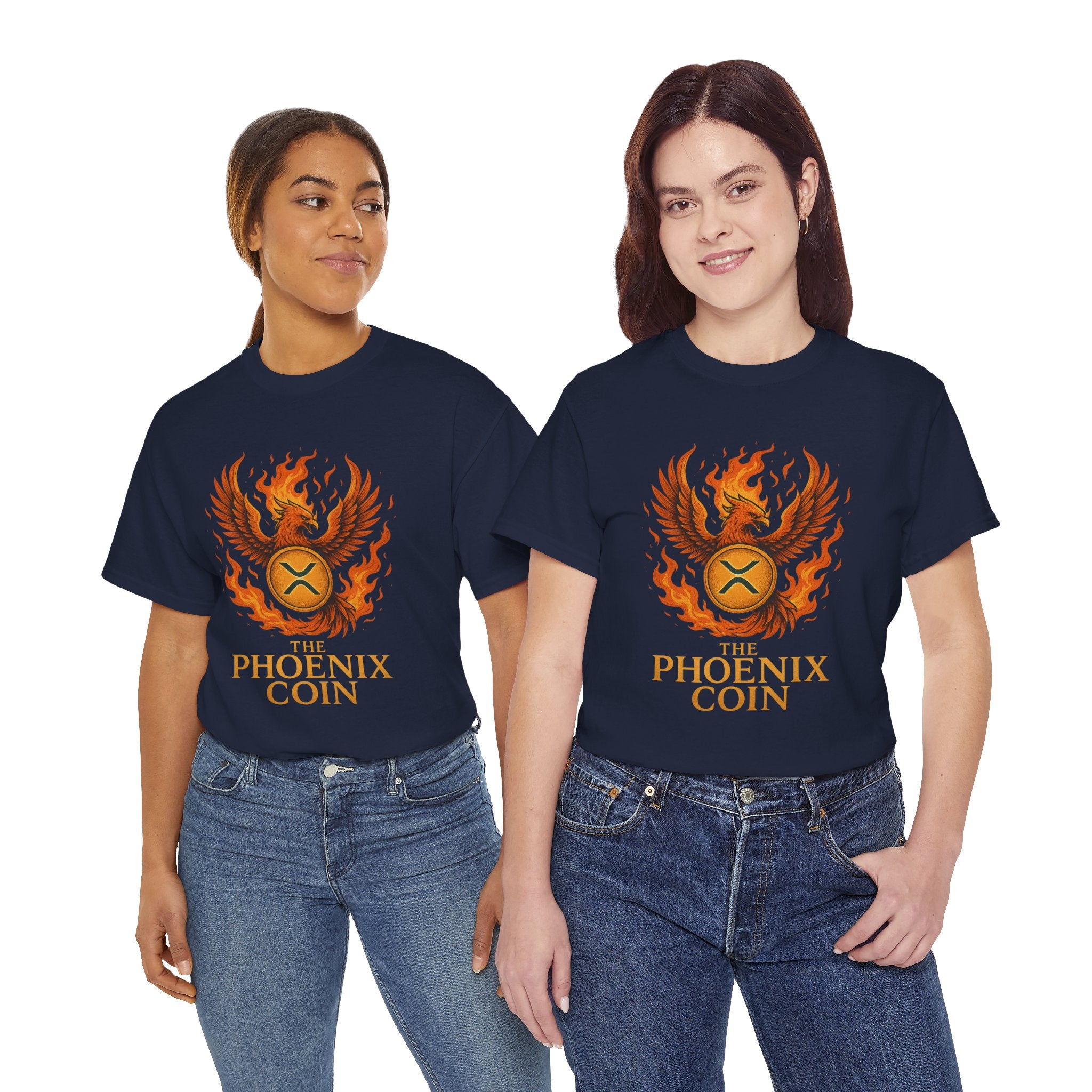 Phoenix Coin T‑Shirt — Fiery Phoenix Crypto Logo Tee