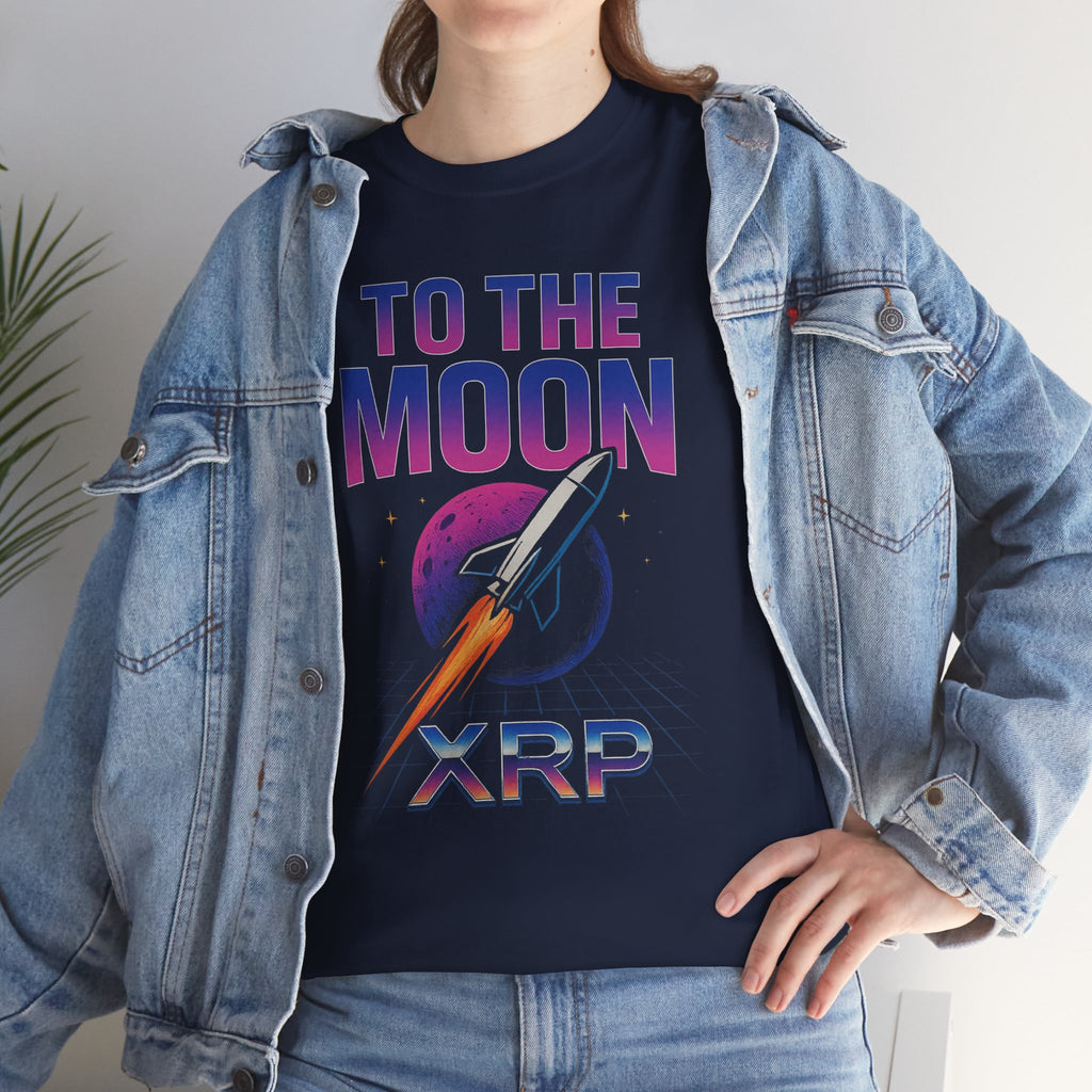 XRP 'To The Moon' T-Shirt — Crypto Investor Rocket Tee