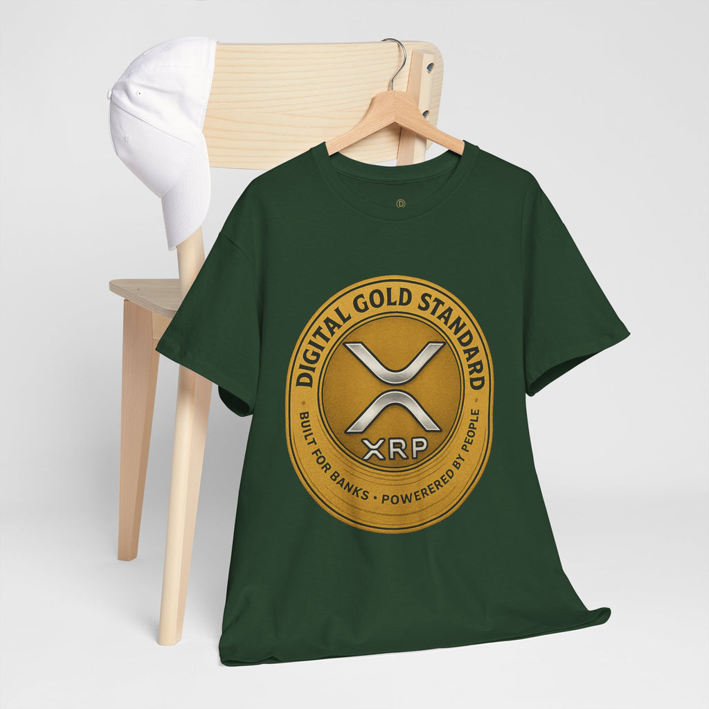 XRP Digital Gold Tee – Cryptocurrency Logo Shirt