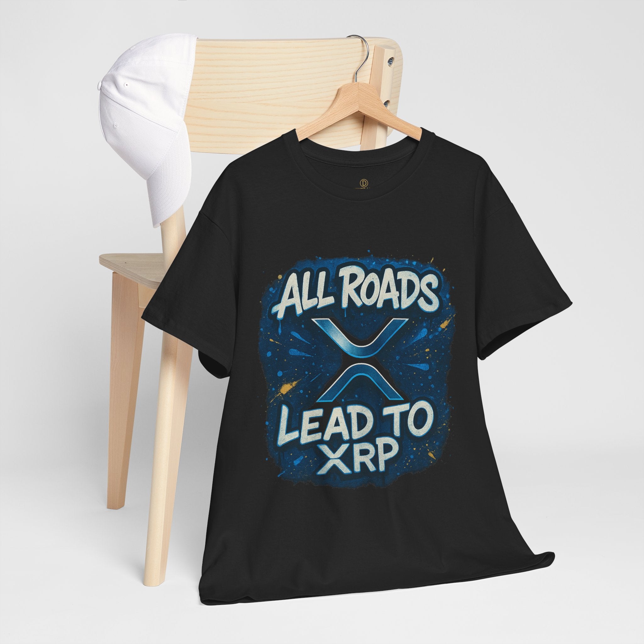 XRP Crypto T-Shirt — "All Roads Lead to XRP" Graphic Tee