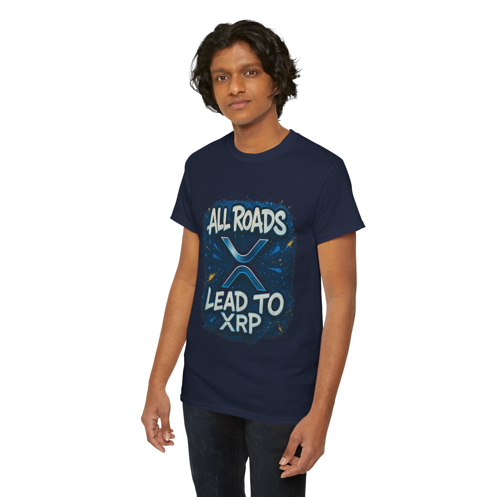 XRP Crypto T-Shirt — "All Roads Lead to XRP" Graphic Tee