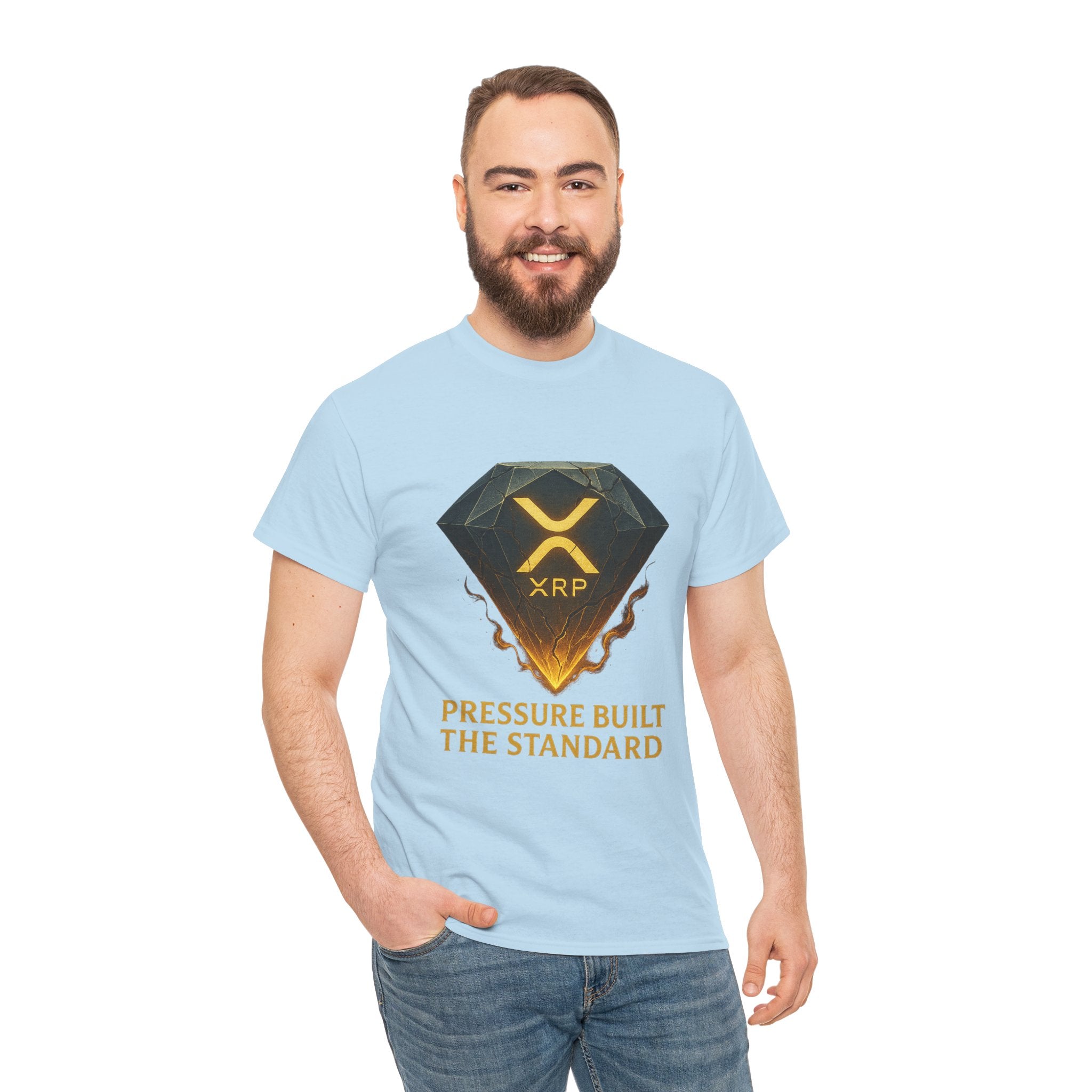XRP Diamond Tee — "Pressure Built The Standard" Crypto Graphic T‑Shirt