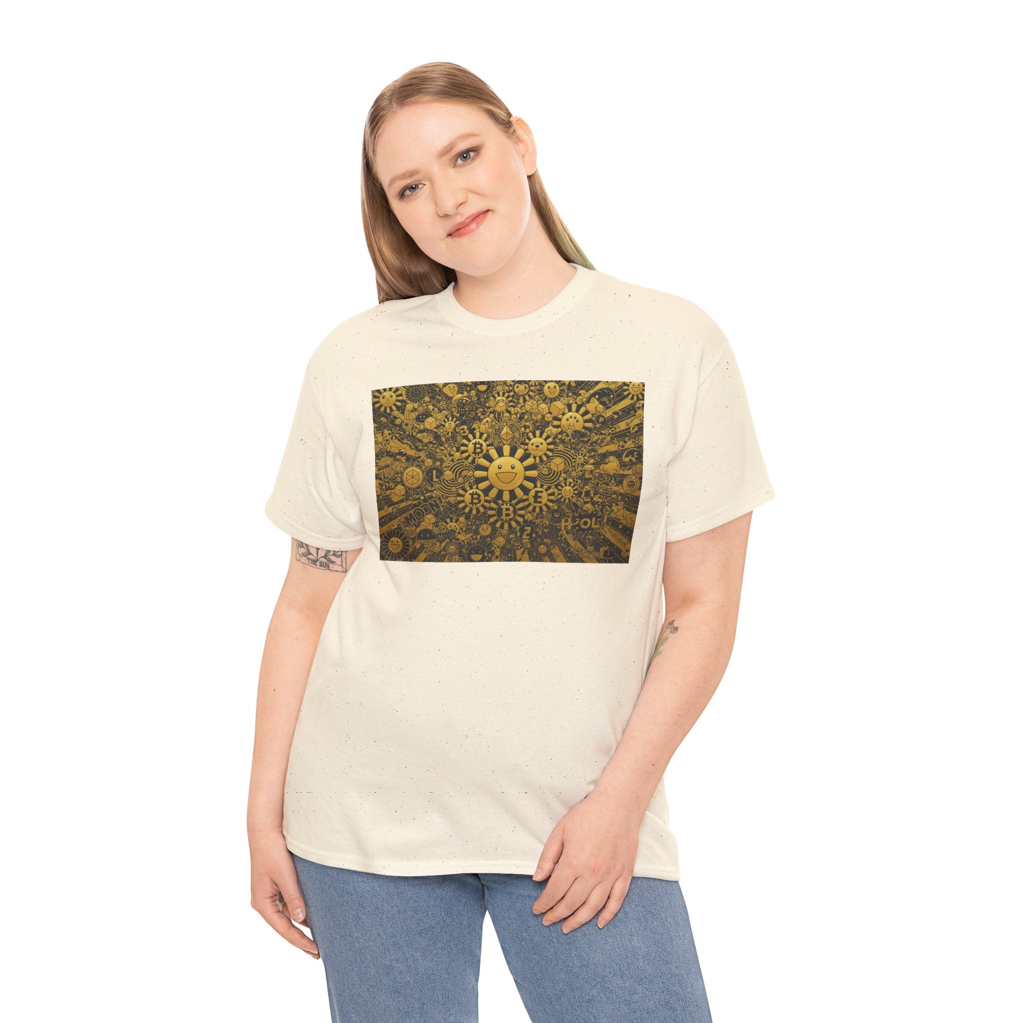 Sunflower Burst T‑Shirt — Golden Sunflower Pattern Tee