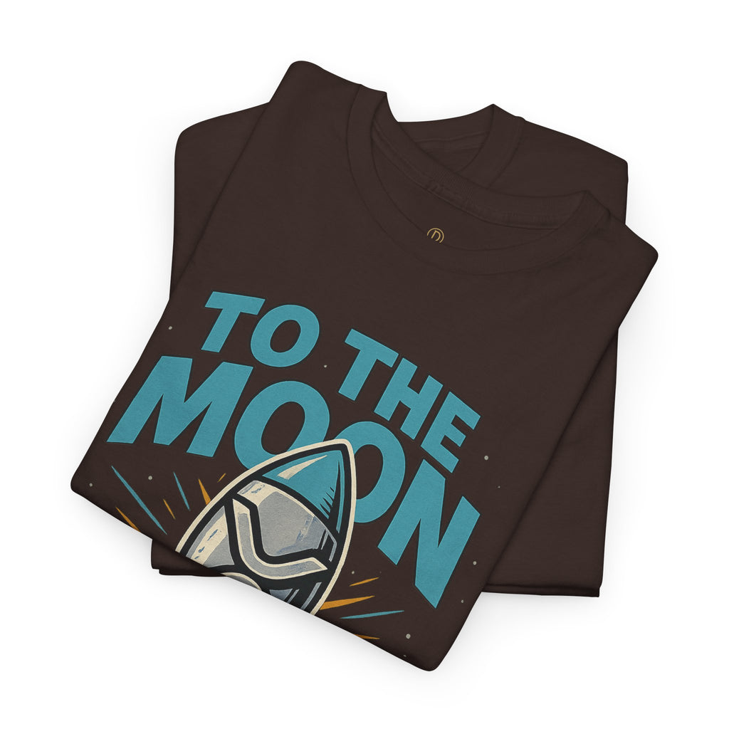 To The Moon Rocket T-Shirt — Space Graphic Tee for Crypto & Space Enthusiasts
